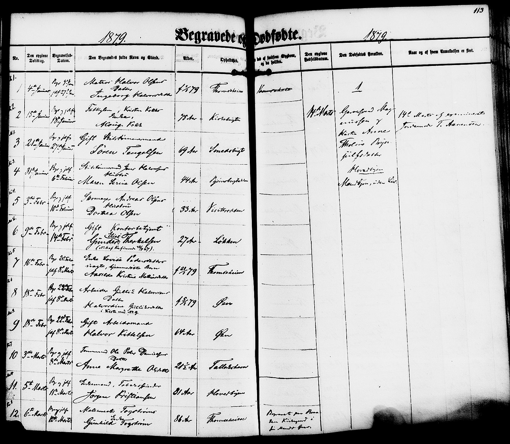Kragerø kirkebøker, AV/SAKO-A-278/F/Fa/L0010: Parish register (official) no. 10, 1861-1885, p. 113