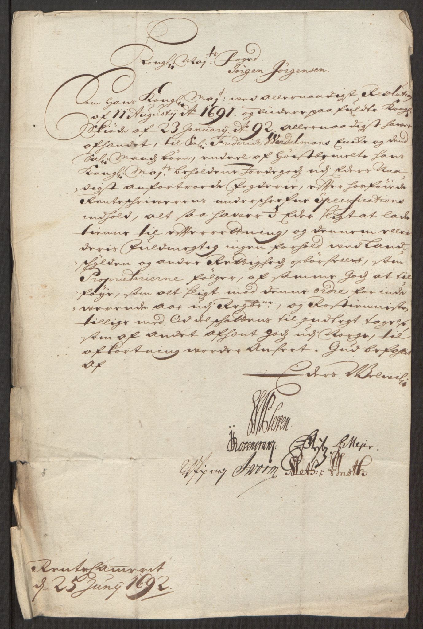 Rentekammeret inntil 1814, Reviderte regnskaper, Fogderegnskap, RA/EA-4092/R13/L0830: Fogderegnskap Solør, Odal og Østerdal, 1692, p. 35