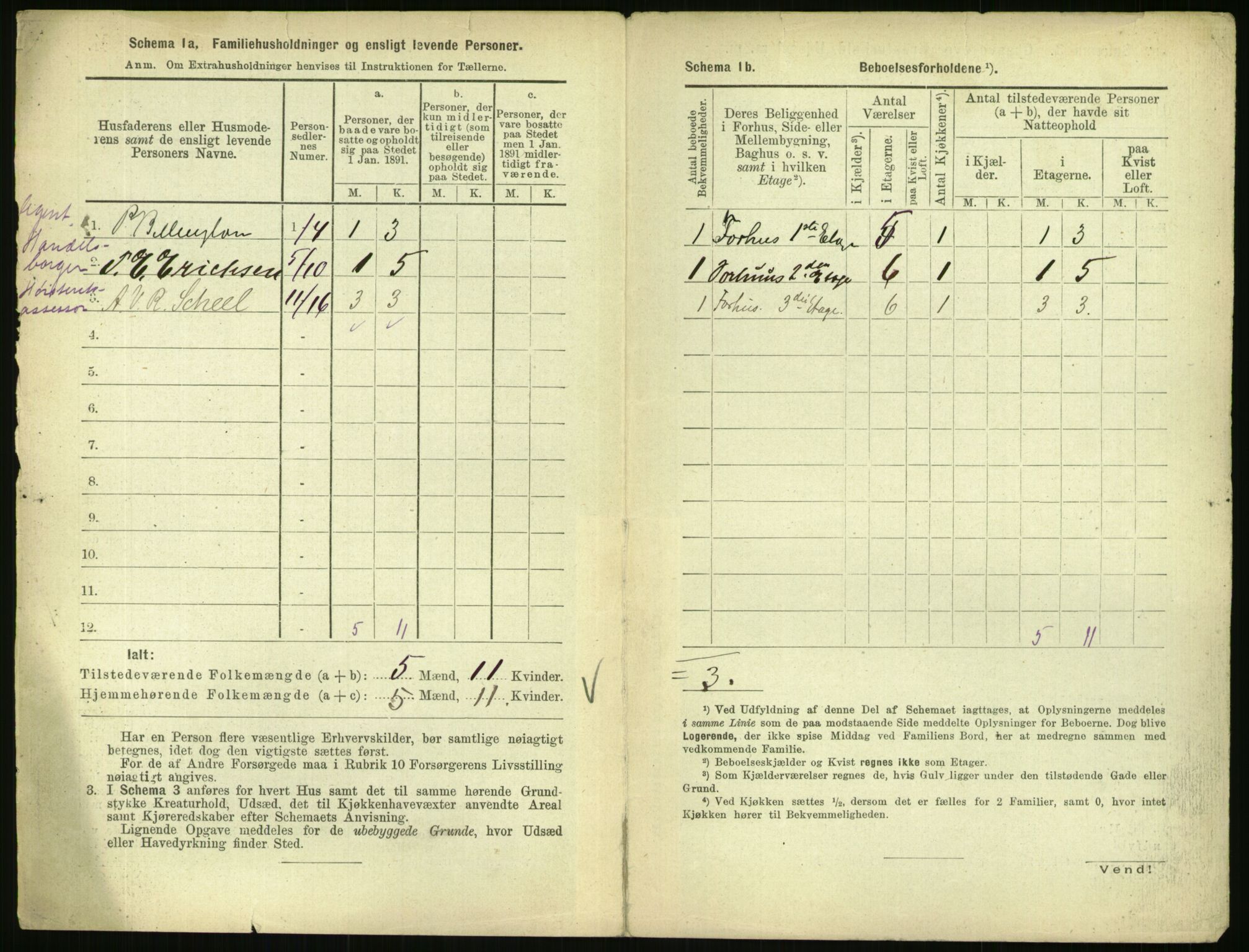 RA, 1891 census for 0301 Kristiania, 1891, p. 46536