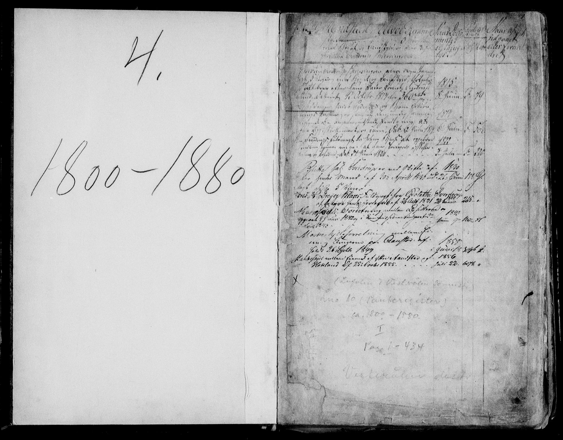 Vesterålen sorenskriveri, SAT/A-4180/1/2/2A/L0003: Mortgage register no. 3, 1800-1880, p. 0-1