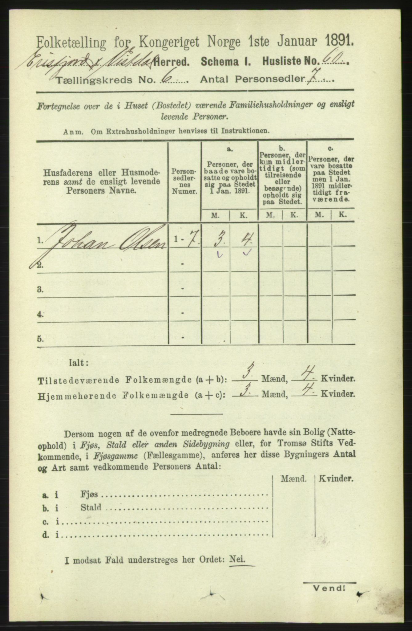 RA, 1891 census for 1542 Eresfjord og Vistdal, 1891, p. 1515