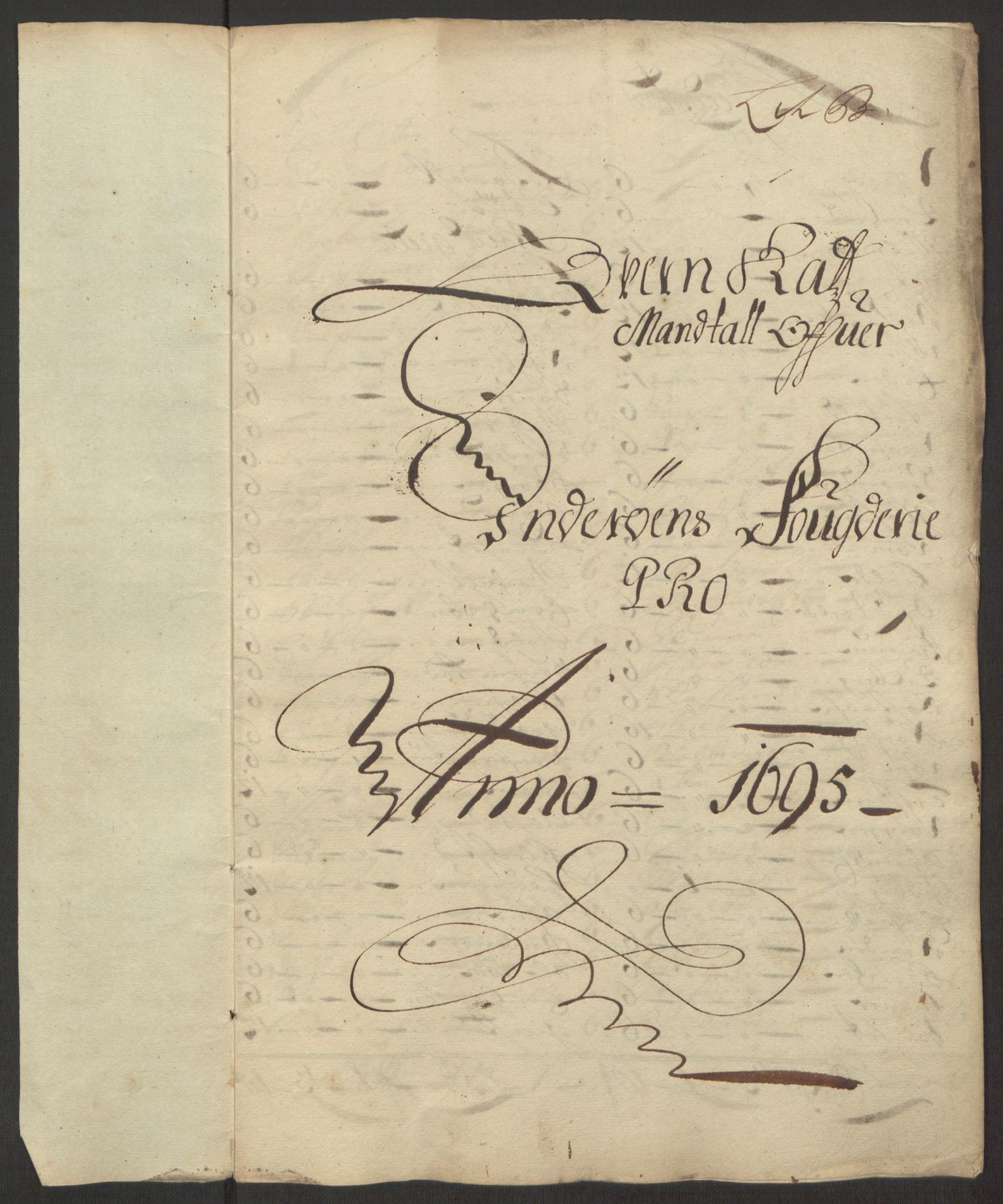 Rentekammeret inntil 1814, Reviderte regnskaper, Fogderegnskap, RA/EA-4092/R63/L4309: Fogderegnskap Inderøy, 1695-1697, p. 19