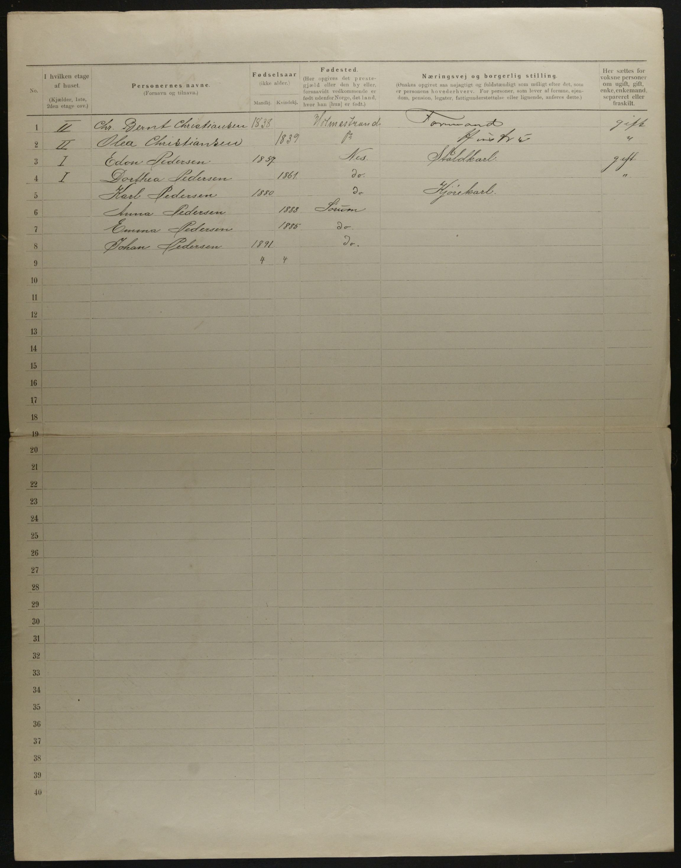 OBA, Municipal Census 1901 for Kristiania, 1901, p. 17452