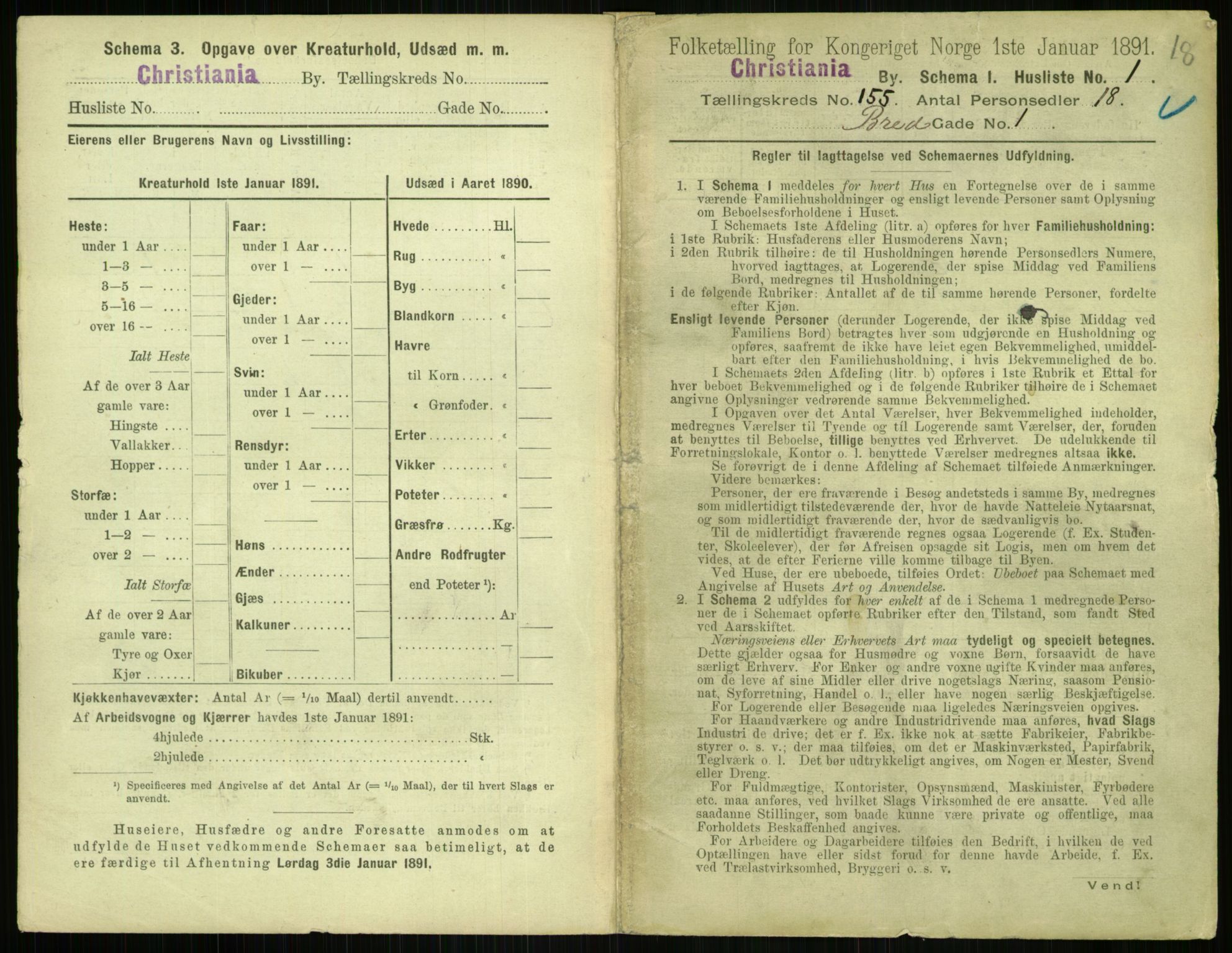 RA, 1891 census for 0301 Kristiania, 1891, p. 88160