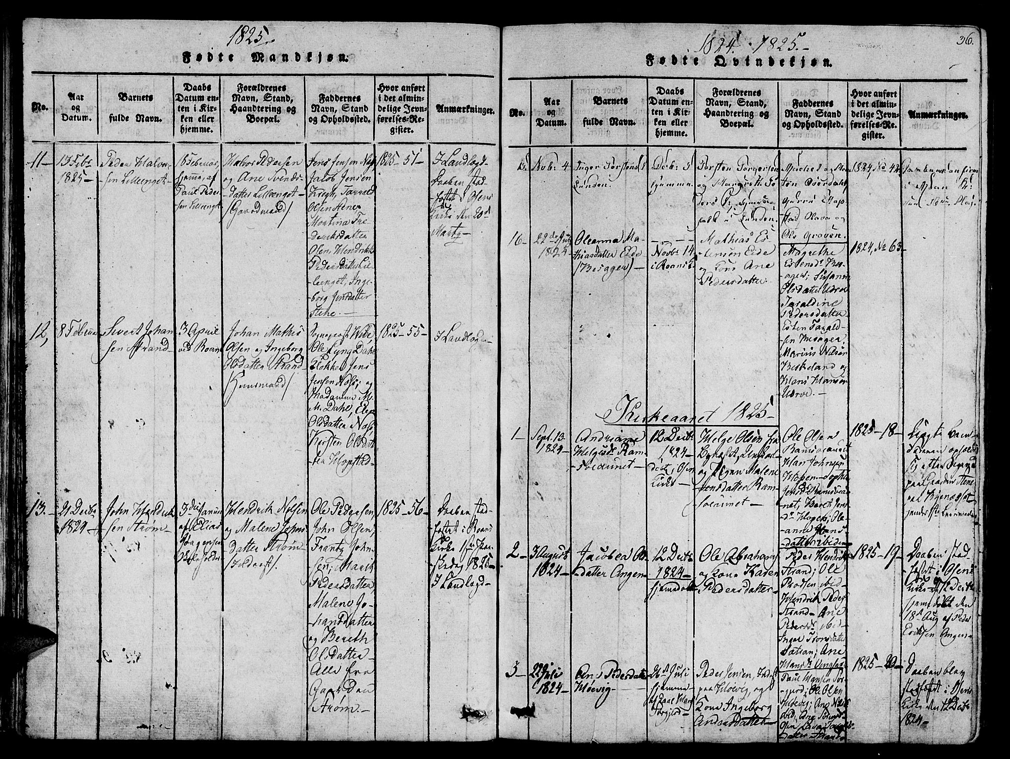 Ministerialprotokoller, klokkerbøker og fødselsregistre - Sør-Trøndelag, SAT/A-1456/657/L0702: Parish register (official) no. 657A03, 1818-1831, p. 36