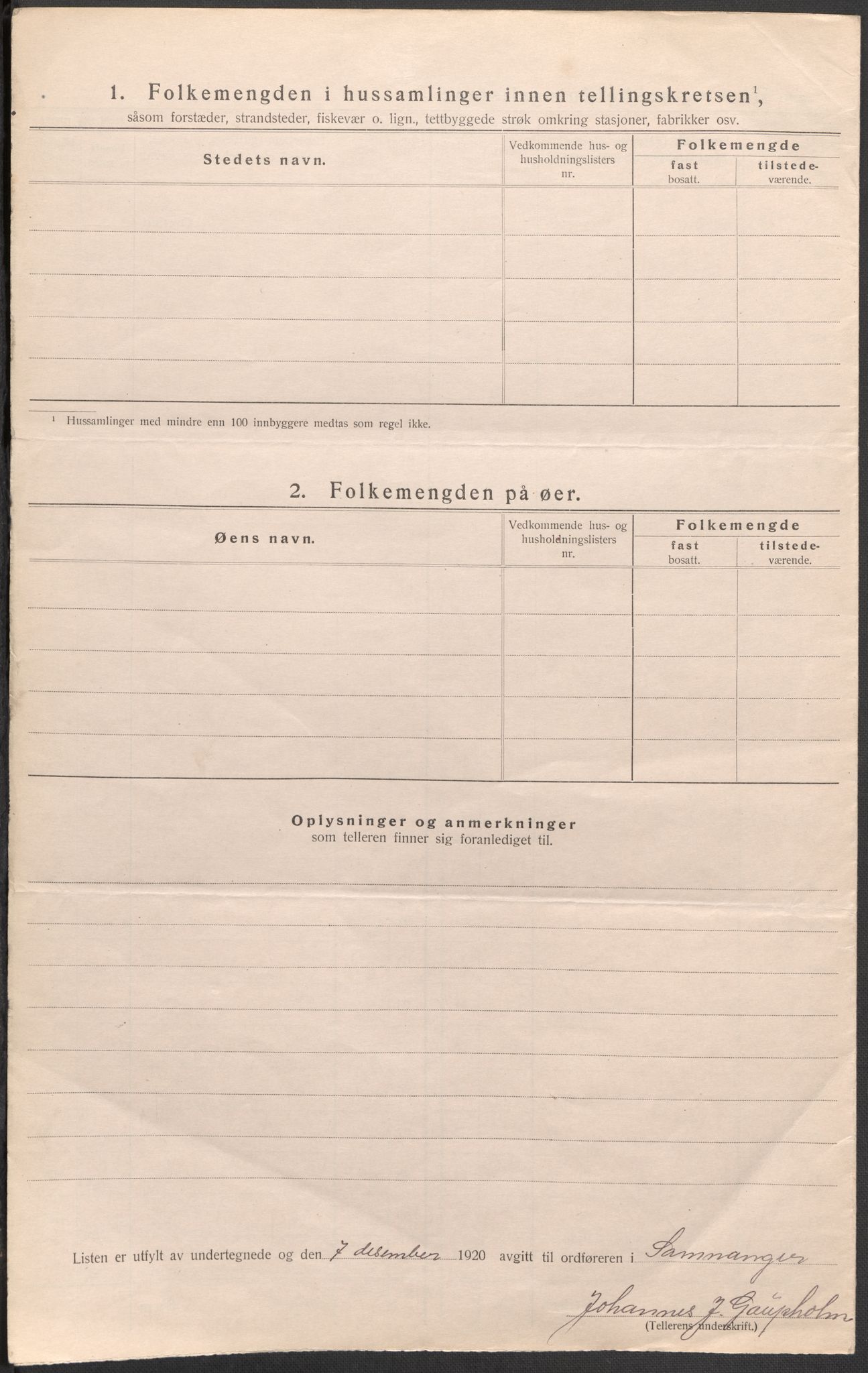 SAB, 1920 census for Samnanger, 1920, p. 45