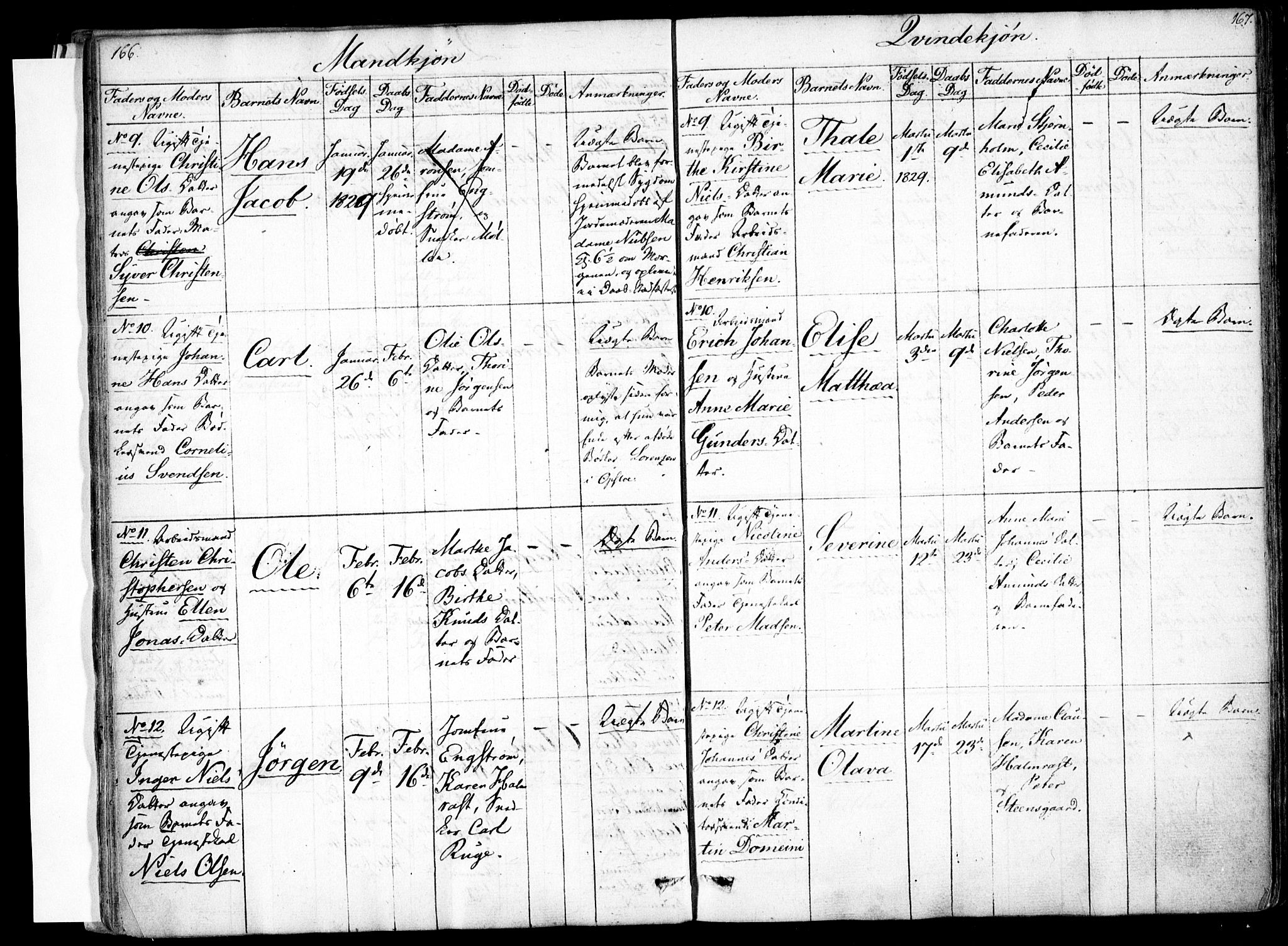 Rikshospitalet prestekontor Kirkebøker, AV/SAO-A-10309b/F/L0001: Parish register (official) no. 1, 1818-1832, p. 166-167