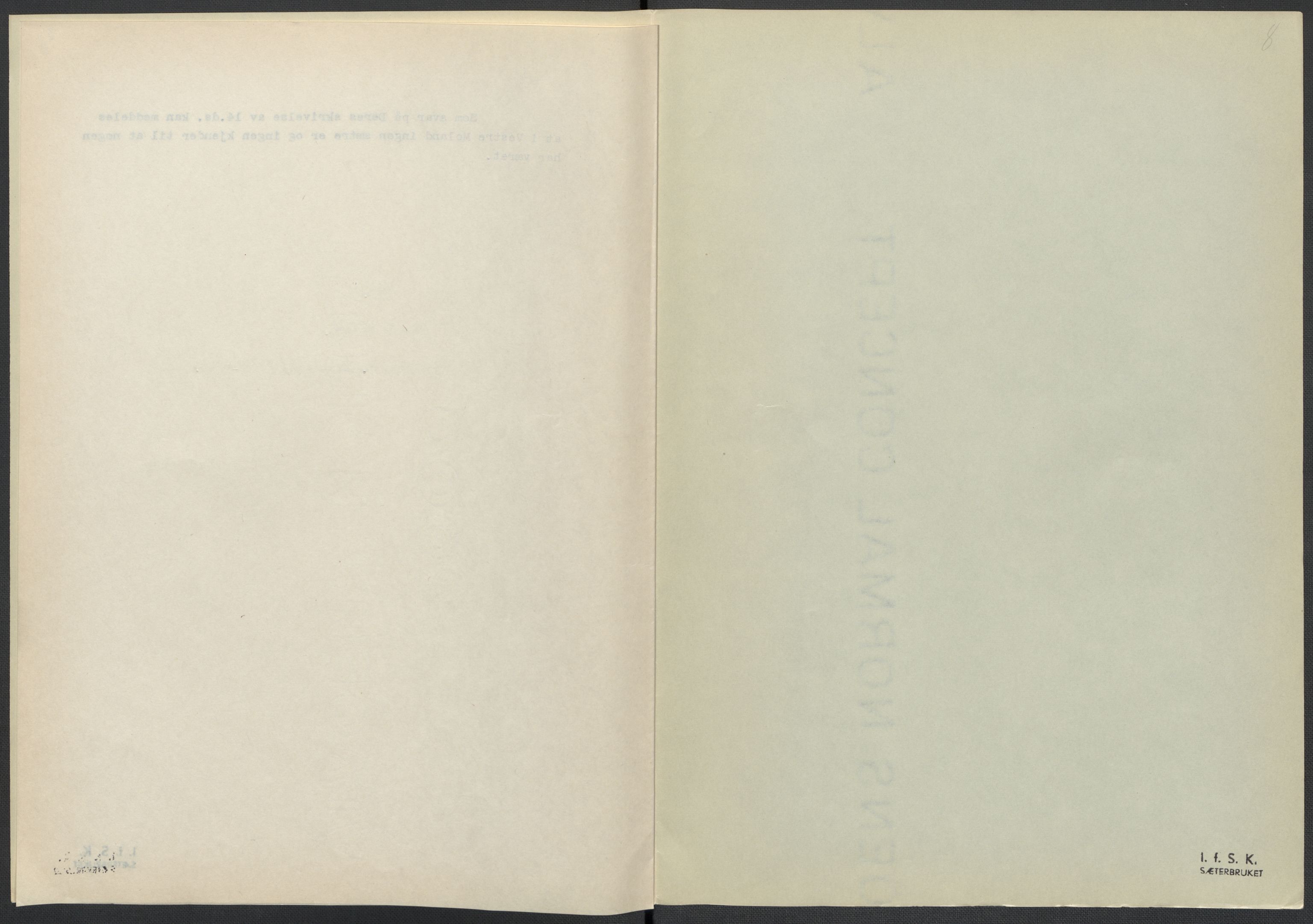 Instituttet for sammenlignende kulturforskning, AV/RA-PA-0424/F/Fc/L0008/0002: Eske B8: / Aust-Agder (perm XX), 1932-1936, p. 8