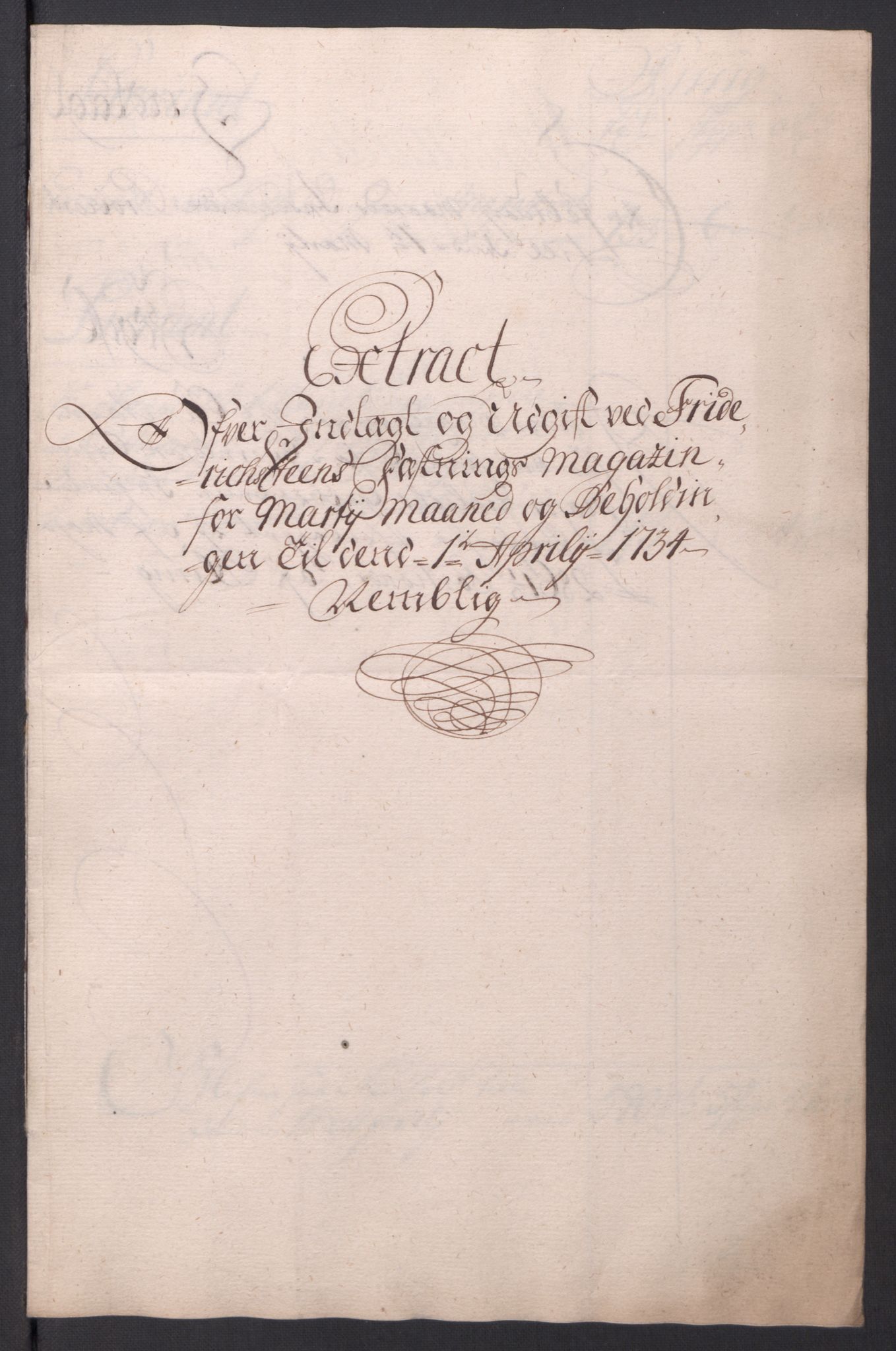 Kommanderende general (KG I) med Det norske krigsdirektorium, RA/EA-5419/D/L0154: Fredriksten festning: Brev, inventarfortegnelser og regnskapsekstrakter, 1730-1739, p. 229