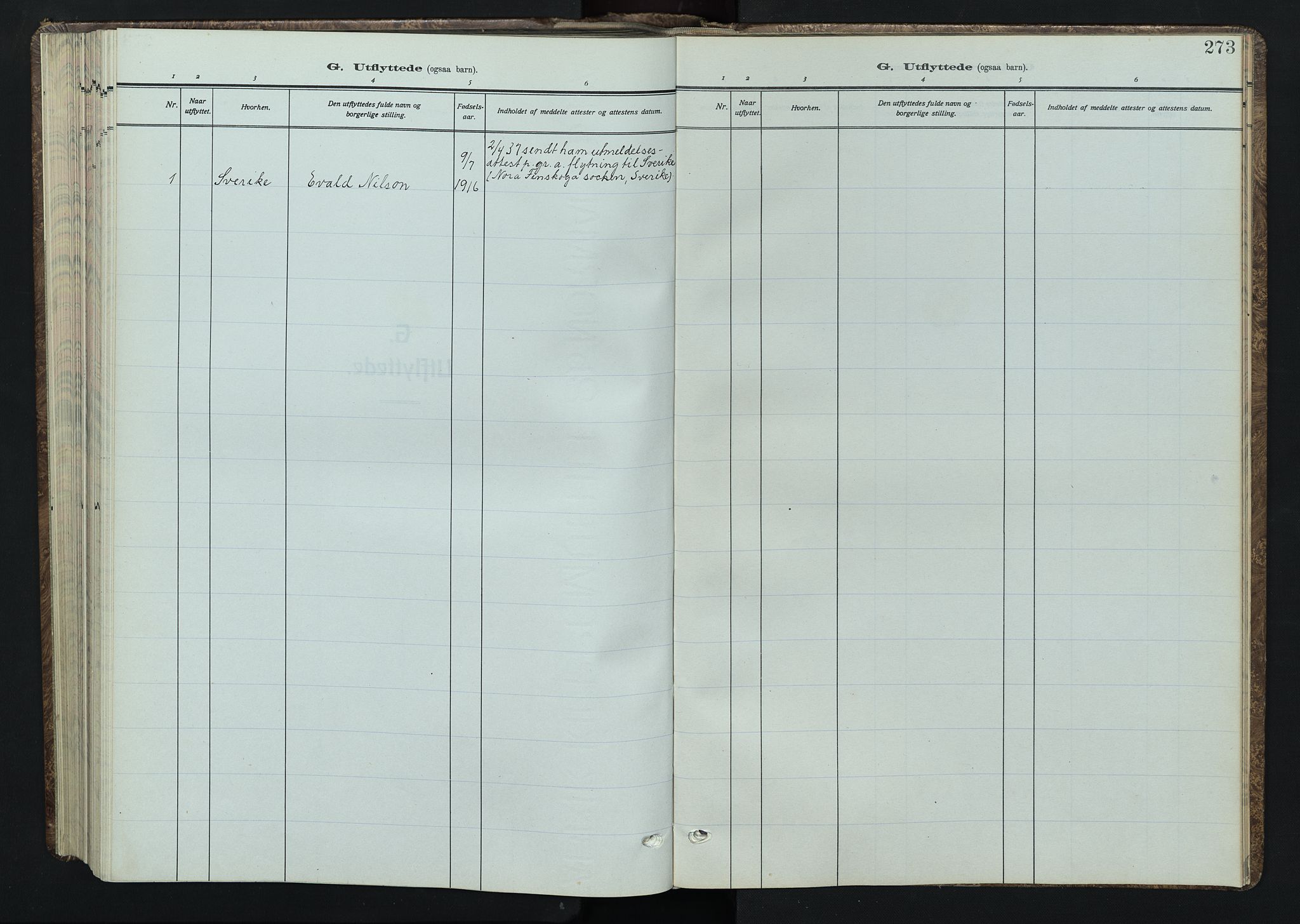 Tynset prestekontor, AV/SAH-PREST-058/H/Ha/Hab/L0012: Parish register (copy) no. 12, 1930-1944, p. 273