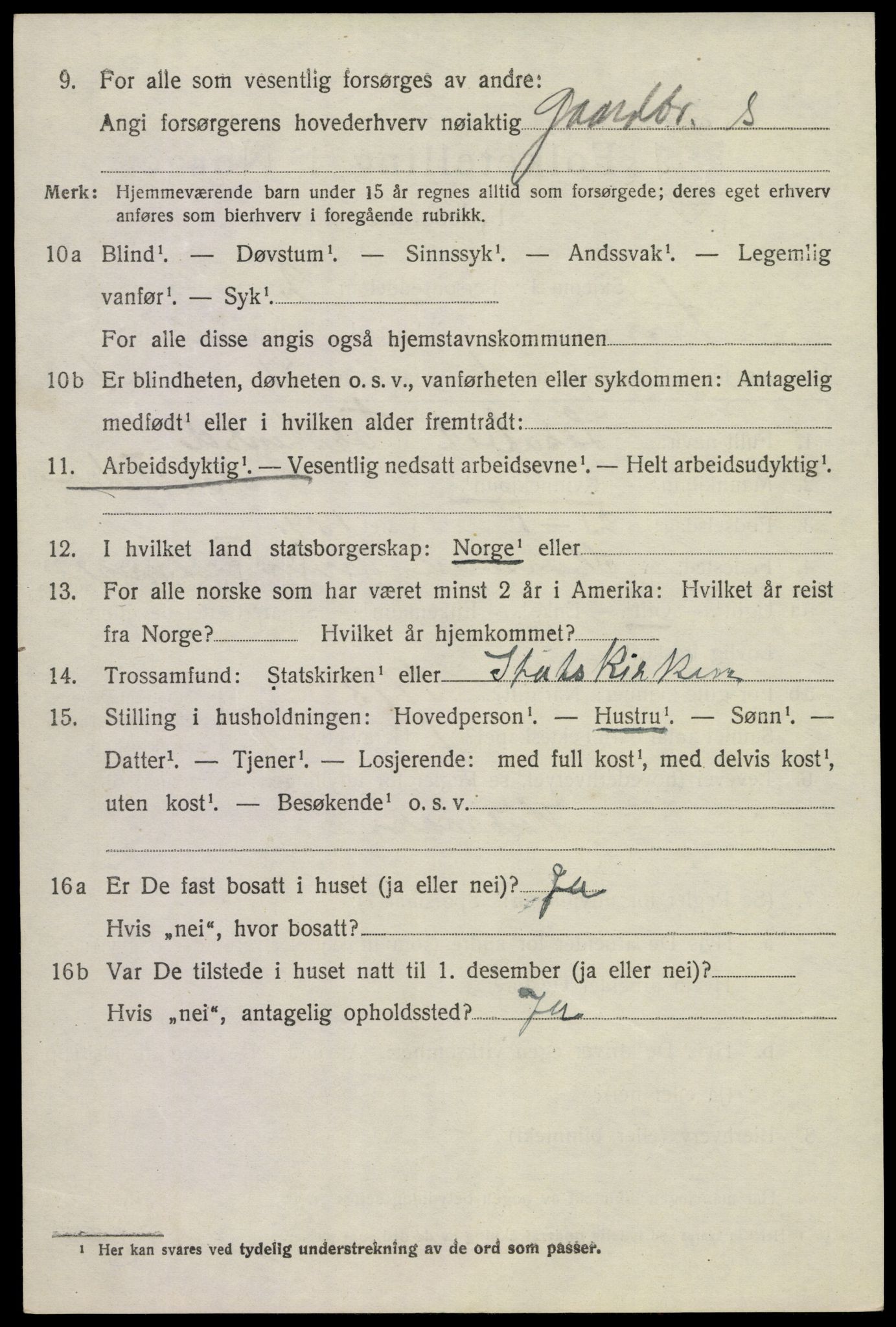 SAKO, 1920 census for Tinn, 1920, p. 2691