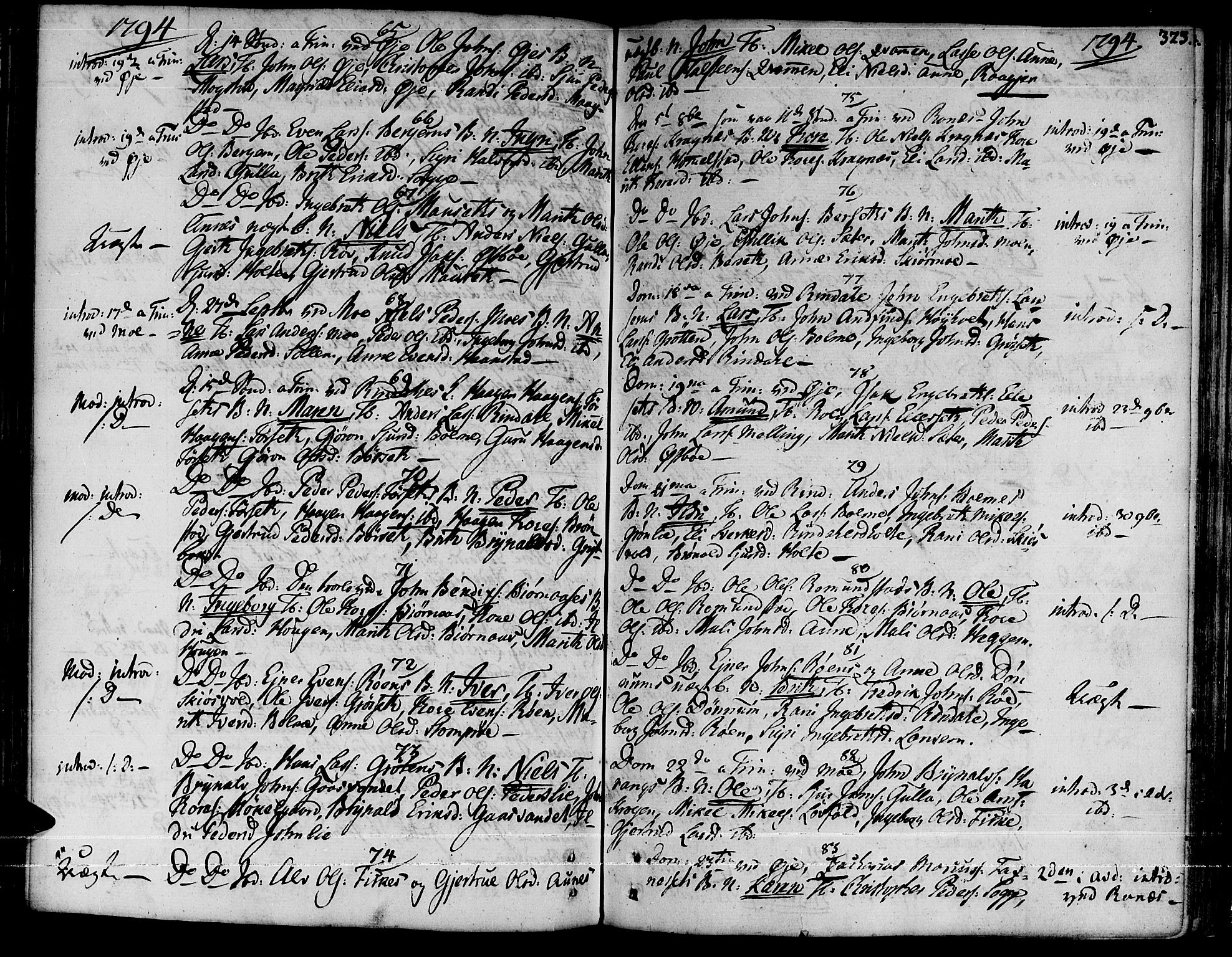 Ministerialprotokoller, klokkerbøker og fødselsregistre - Møre og Romsdal, AV/SAT-A-1454/595/L1039: Parish register (official) no. 595A01, 1750-1796, p. 323