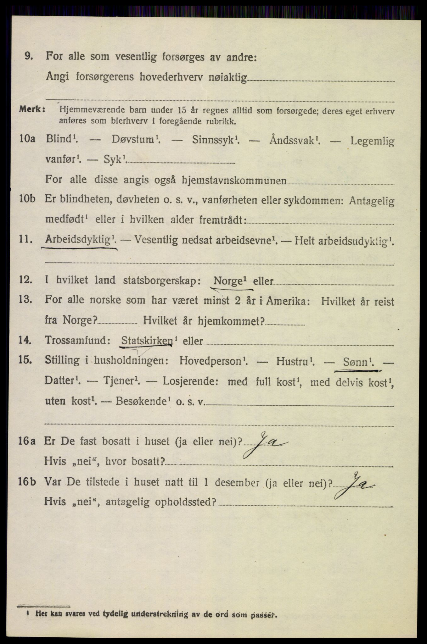 SAH, 1920 census for Vardal, 1920, p. 7450