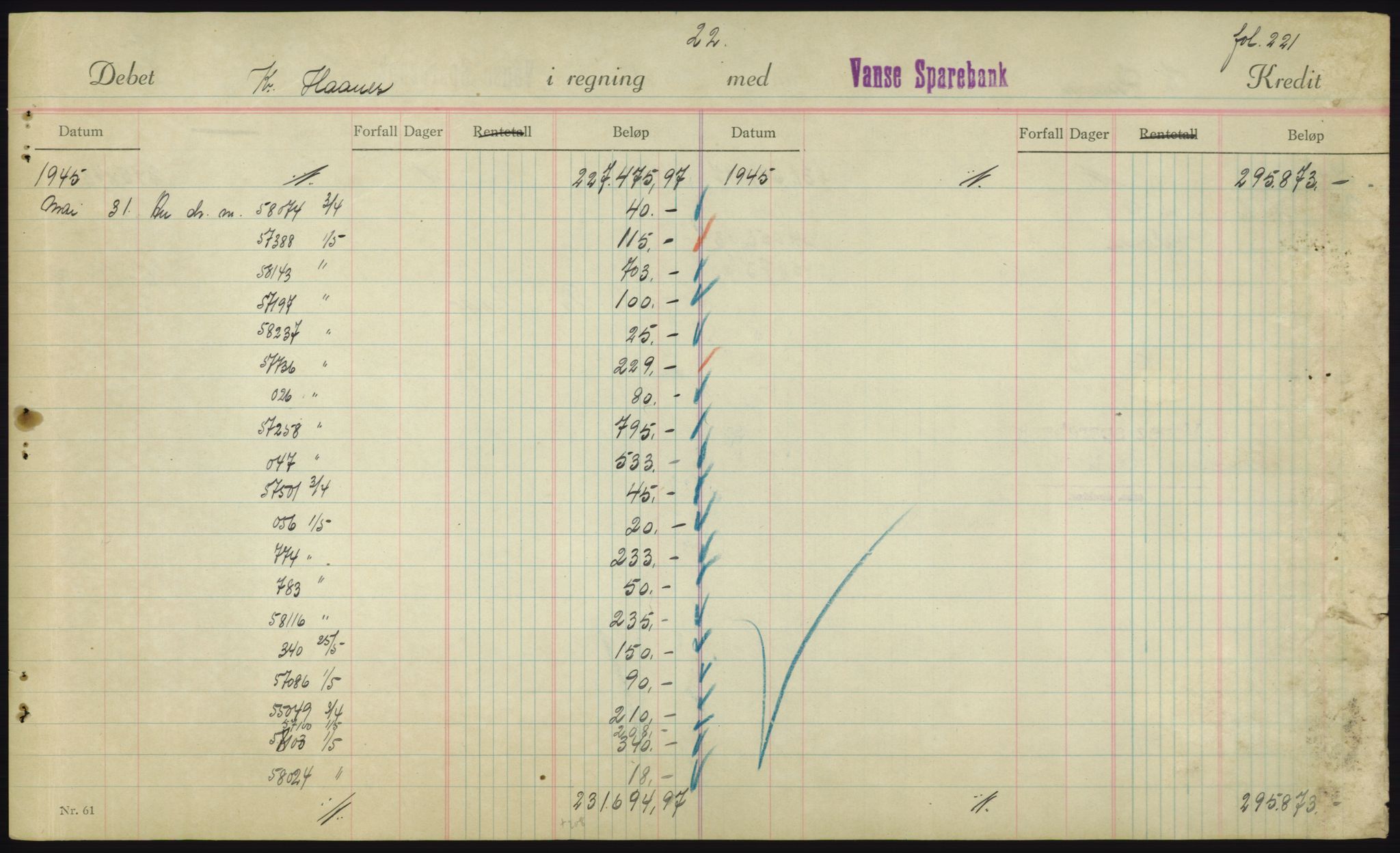 Forsvarsdepartementet, 10. kontor / Oppgjørskontoret, AV/RA-RAFA-1225/D/Db/L0180: Lista oppgjørskontor, 1942-1952, p. 1953