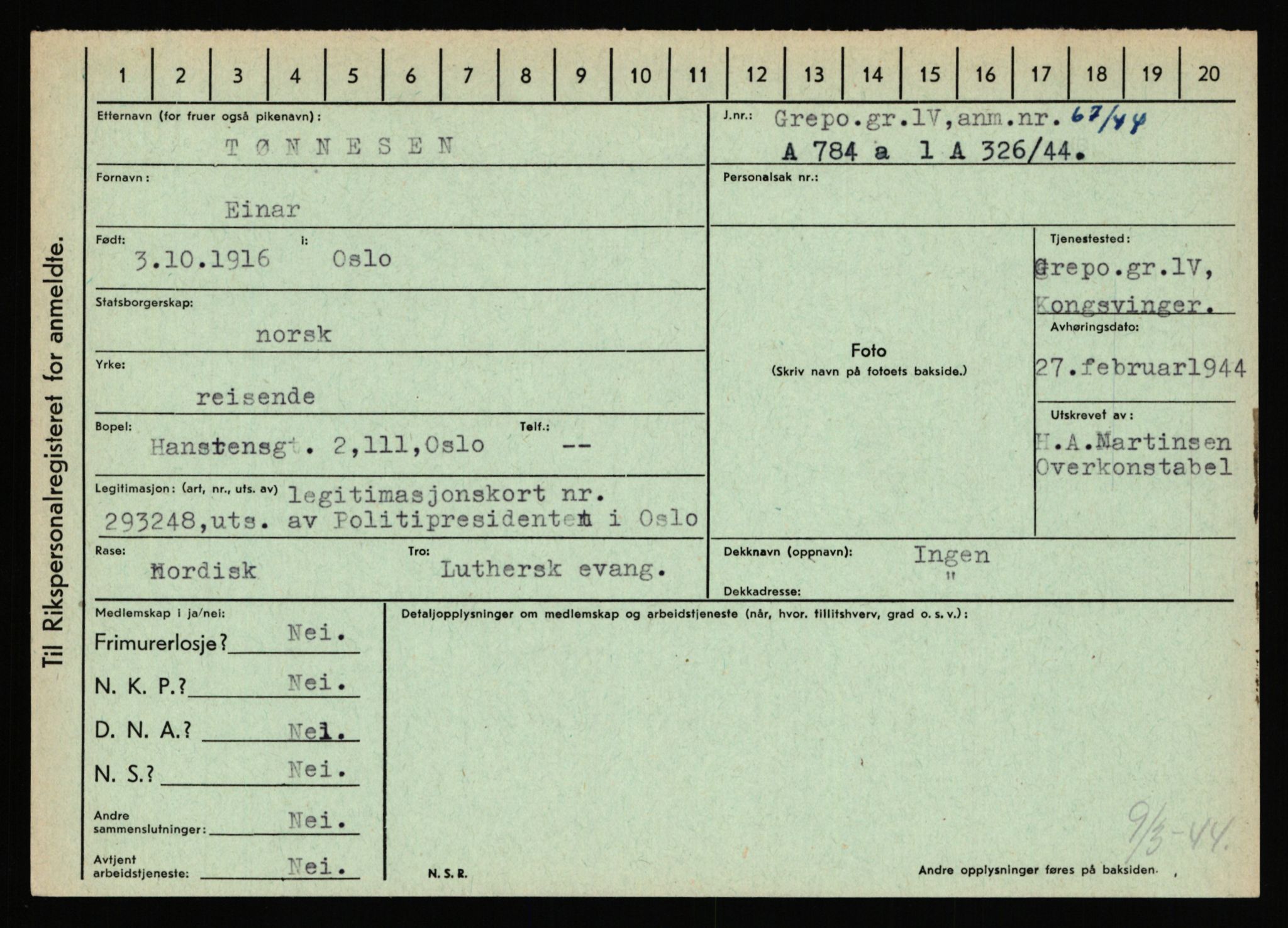 Statspolitiet - Hovedkontoret / Osloavdelingen, AV/RA-S-1329/C/Ca/L0015: Svea - Tøsse, 1943-1945, p. 4872