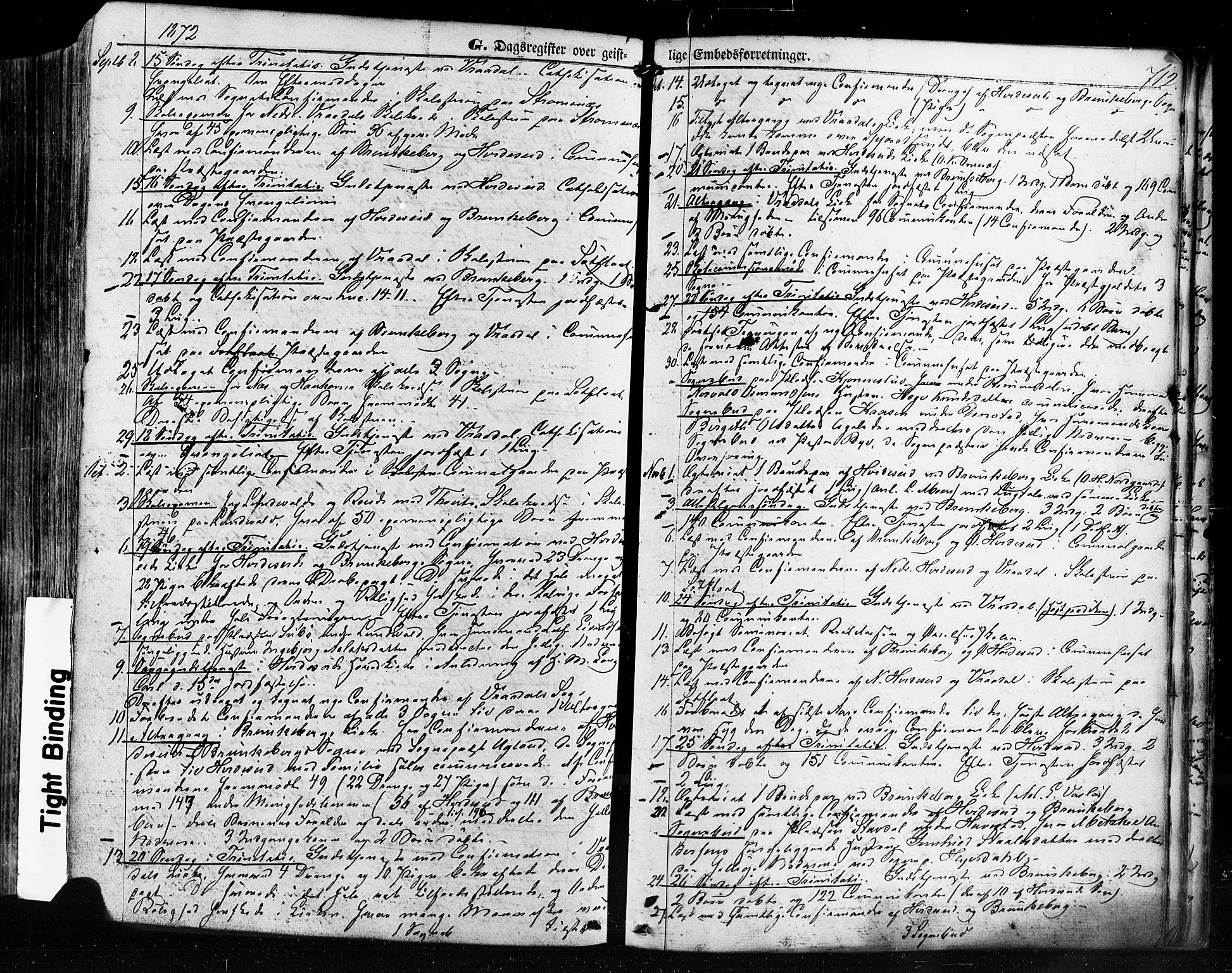 Kviteseid kirkebøker, AV/SAKO-A-276/F/Fa/L0007: Parish register (official) no. I 7, 1859-1881, p. 712