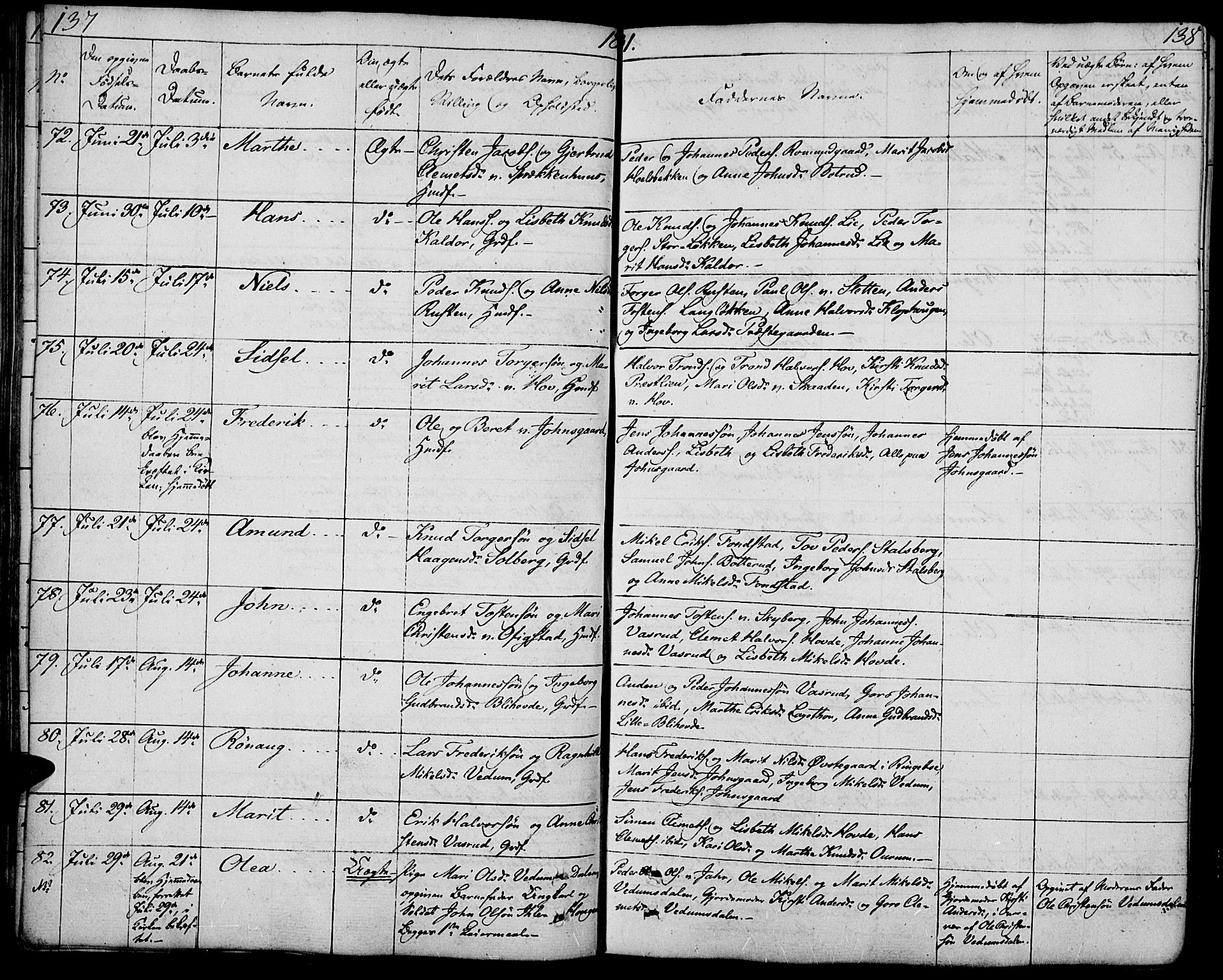 Øyer prestekontor, AV/SAH-PREST-084/H/Ha/Haa/L0004: Parish register (official) no. 4, 1824-1841, p. 137-138