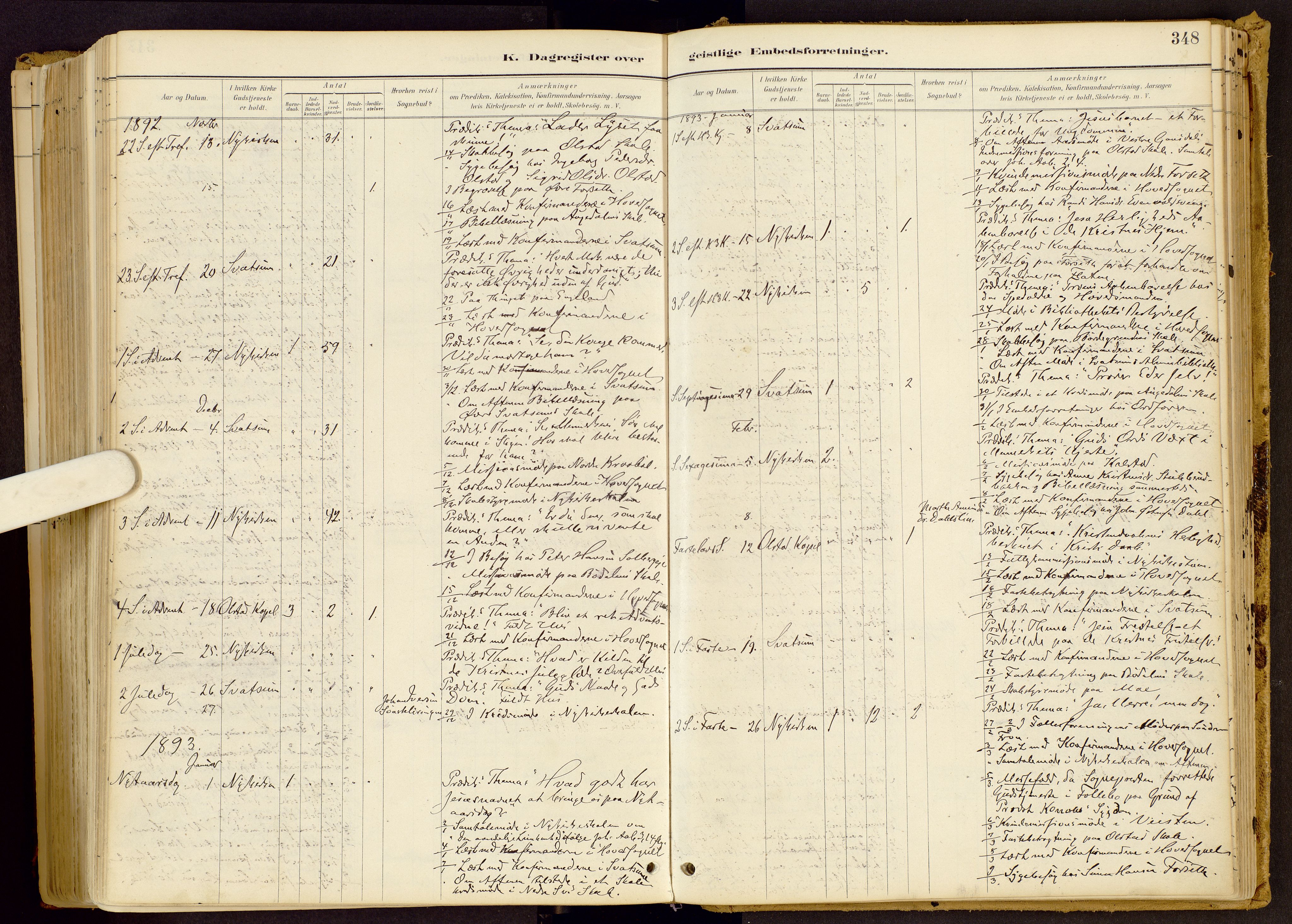 Vestre Gausdal prestekontor, SAH/PREST-094/H/Ha/Haa/L0001: Parish register (official) no. 1, 1887-1914, p. 348