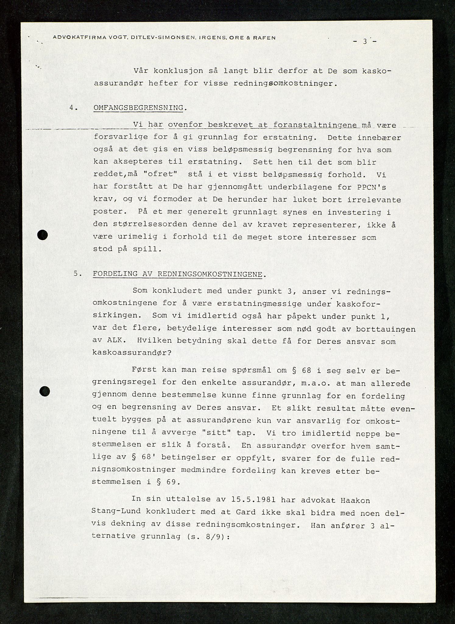 Pa 1503 - Stavanger Drilling AS, SAST/A-101906/Da/L0017: Alexander L. Kielland - Saks- og korrespondansearkiv, 1981-1984, p. 221