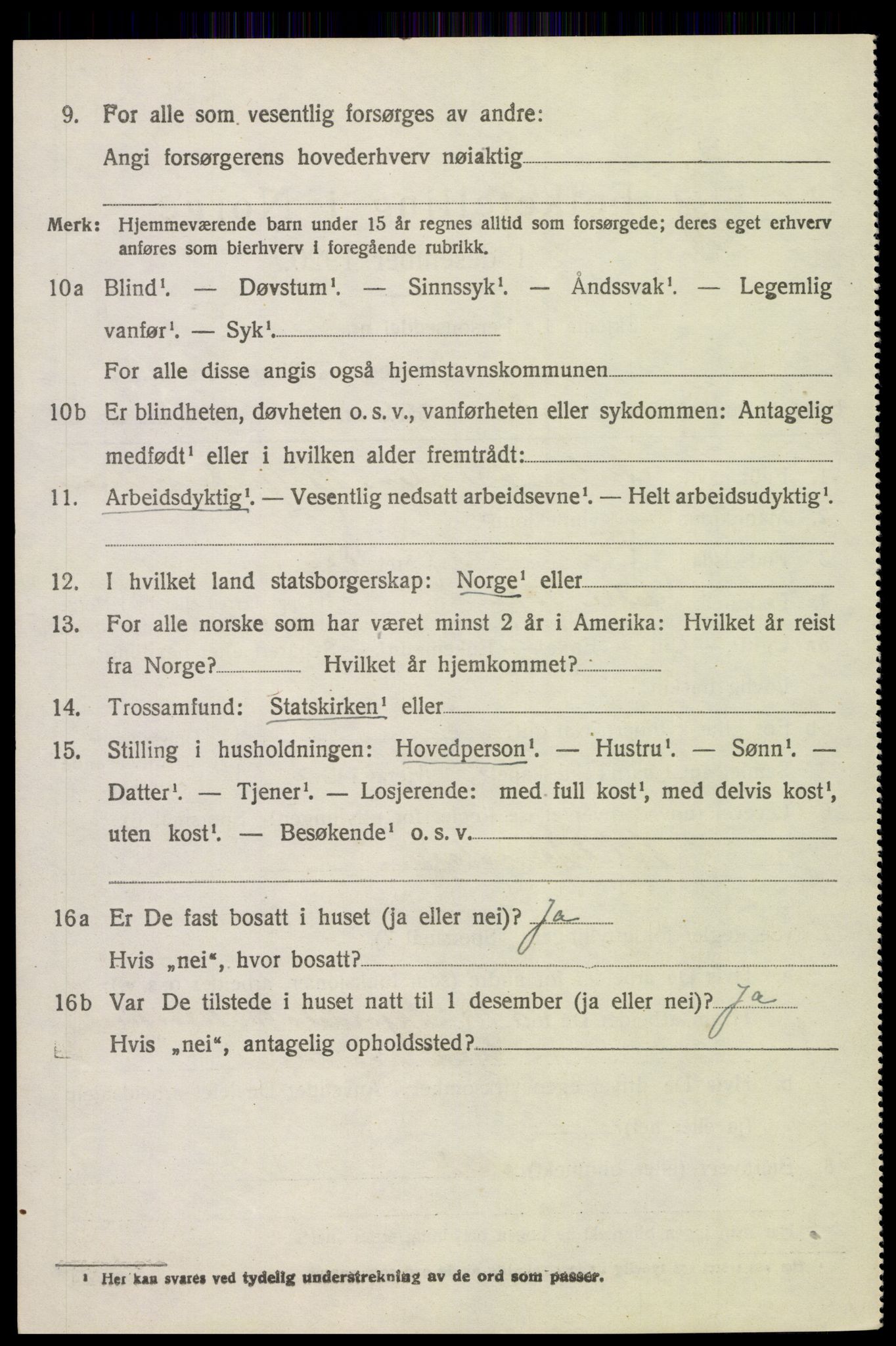 SAH, 1920 census for Vestre Toten, 1920, p. 1857