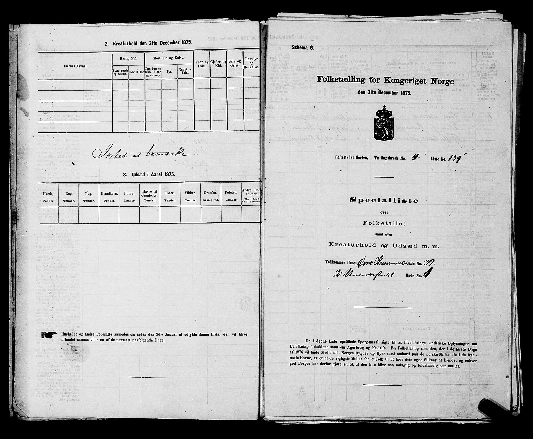 SAKO, 1875 census for 0703P Horten, 1875, p. 330