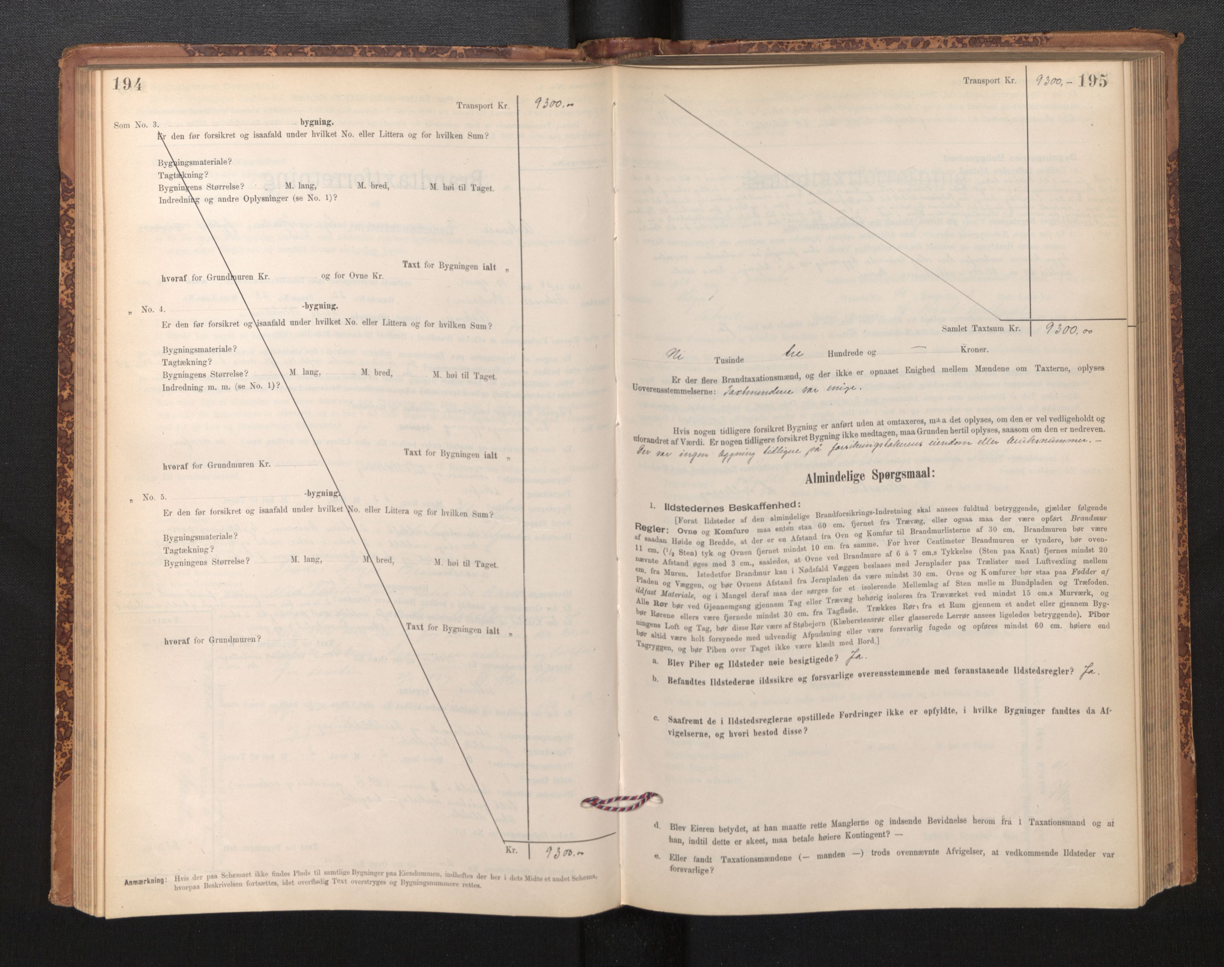 Lensmannen i Askvoll, AV/SAB-A-26301/0012/L0004: Branntakstprotokoll, skjematakst og liste over branntakstmenn, 1895-1932, p. 194-195