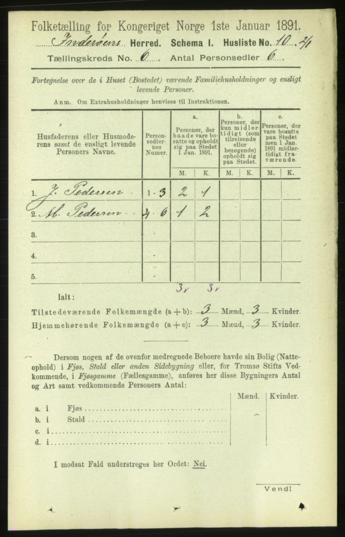 RA, 1891 census for 1729 Inderøy, 1891, p. 3305