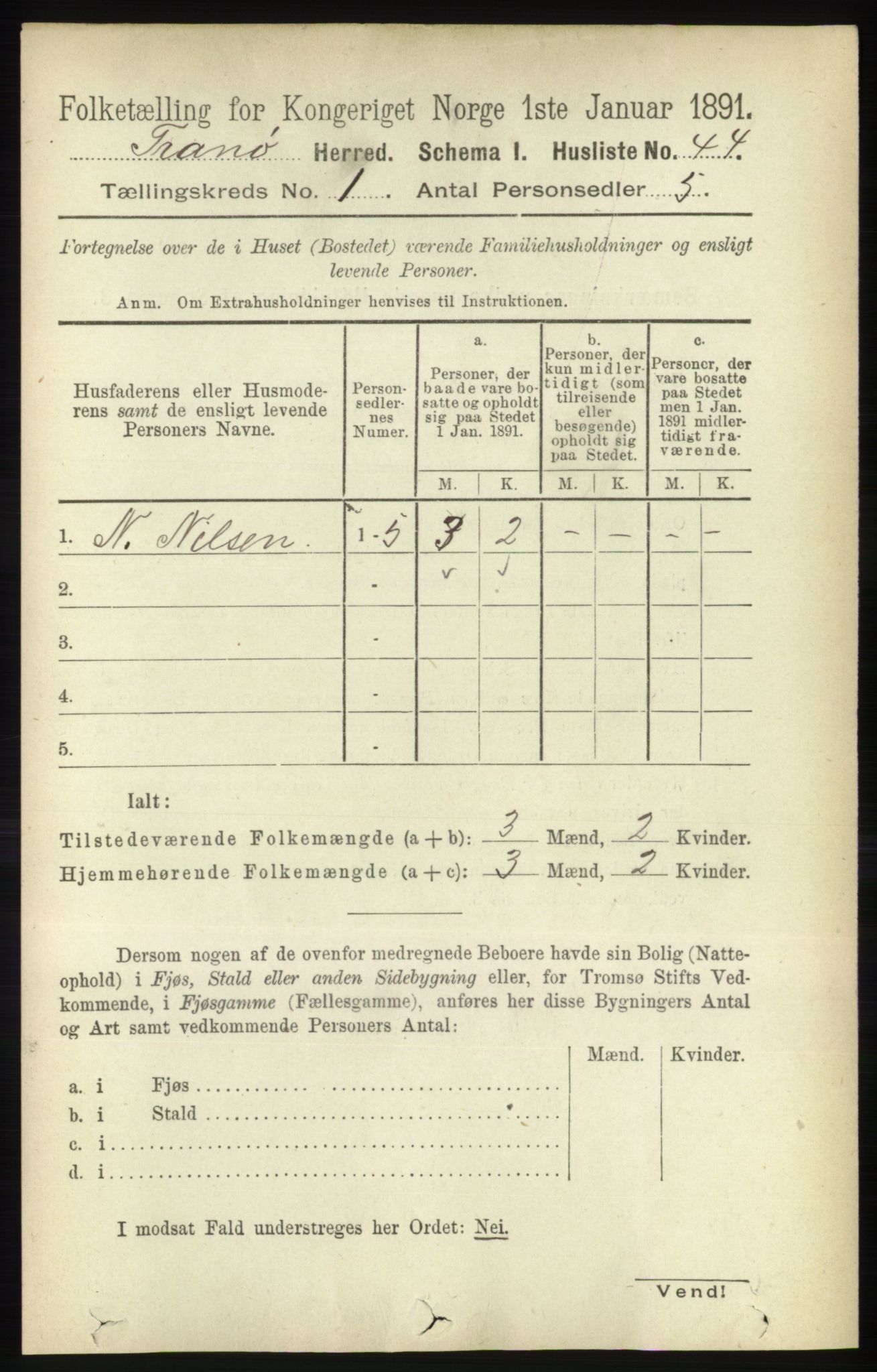 RA, 1891 census for 1927 Tranøy, 1891, p. 59