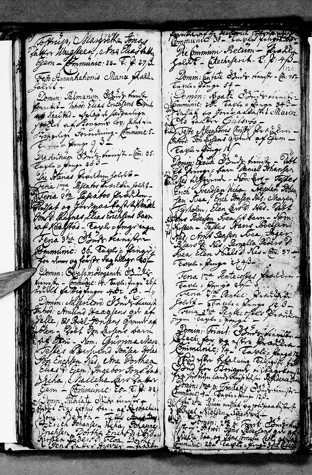 Ministerialprotokoller, klokkerbøker og fødselsregistre - Nordland, SAT/A-1459/816/L0237: Parish register (official) no. 816A03, 1757-1776, p. 119-120