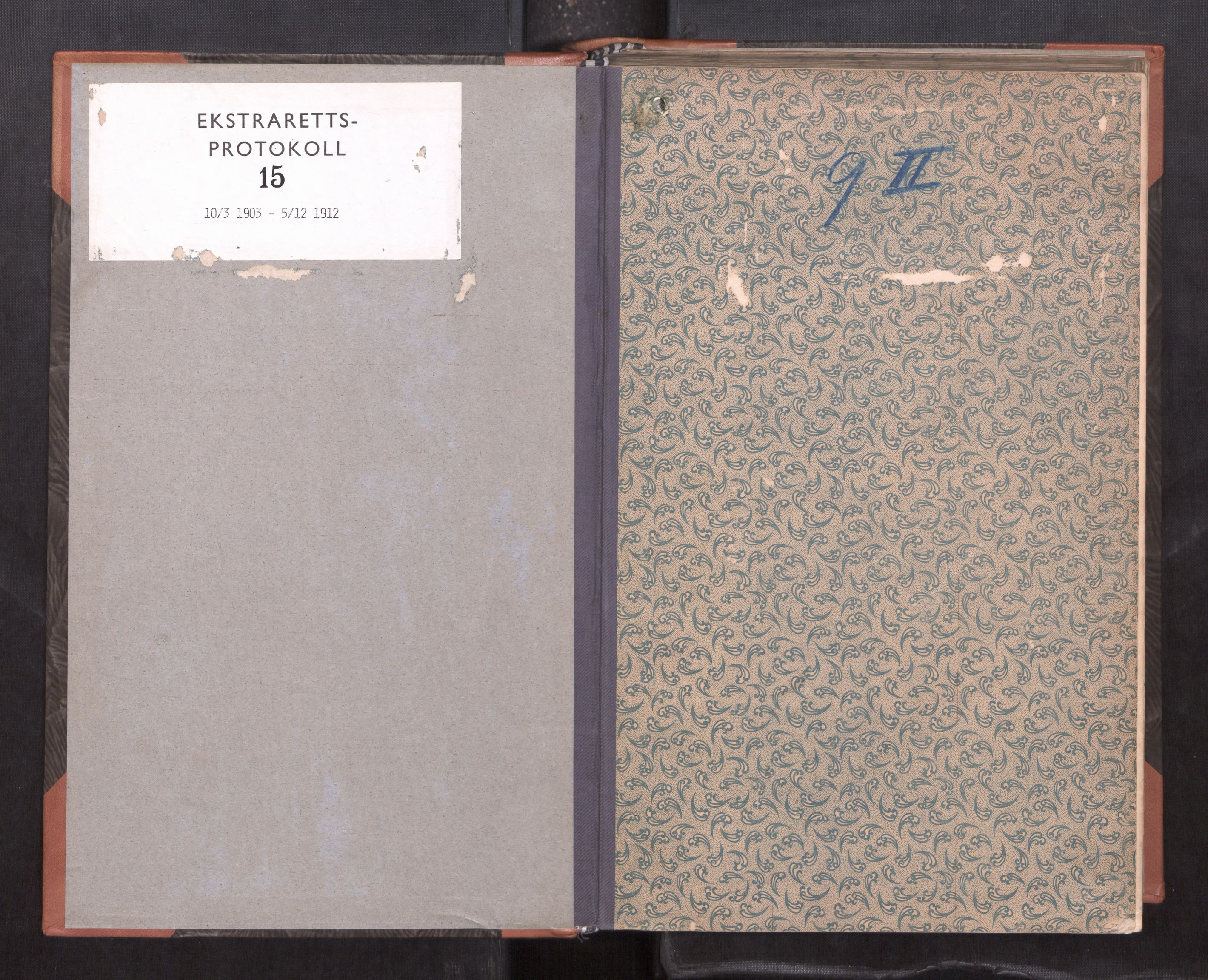 Lofoten sorenskriveri, SAT/A-0017/1/1/1B/L0015: Ekstrarettsprotokoll, 1903-1912