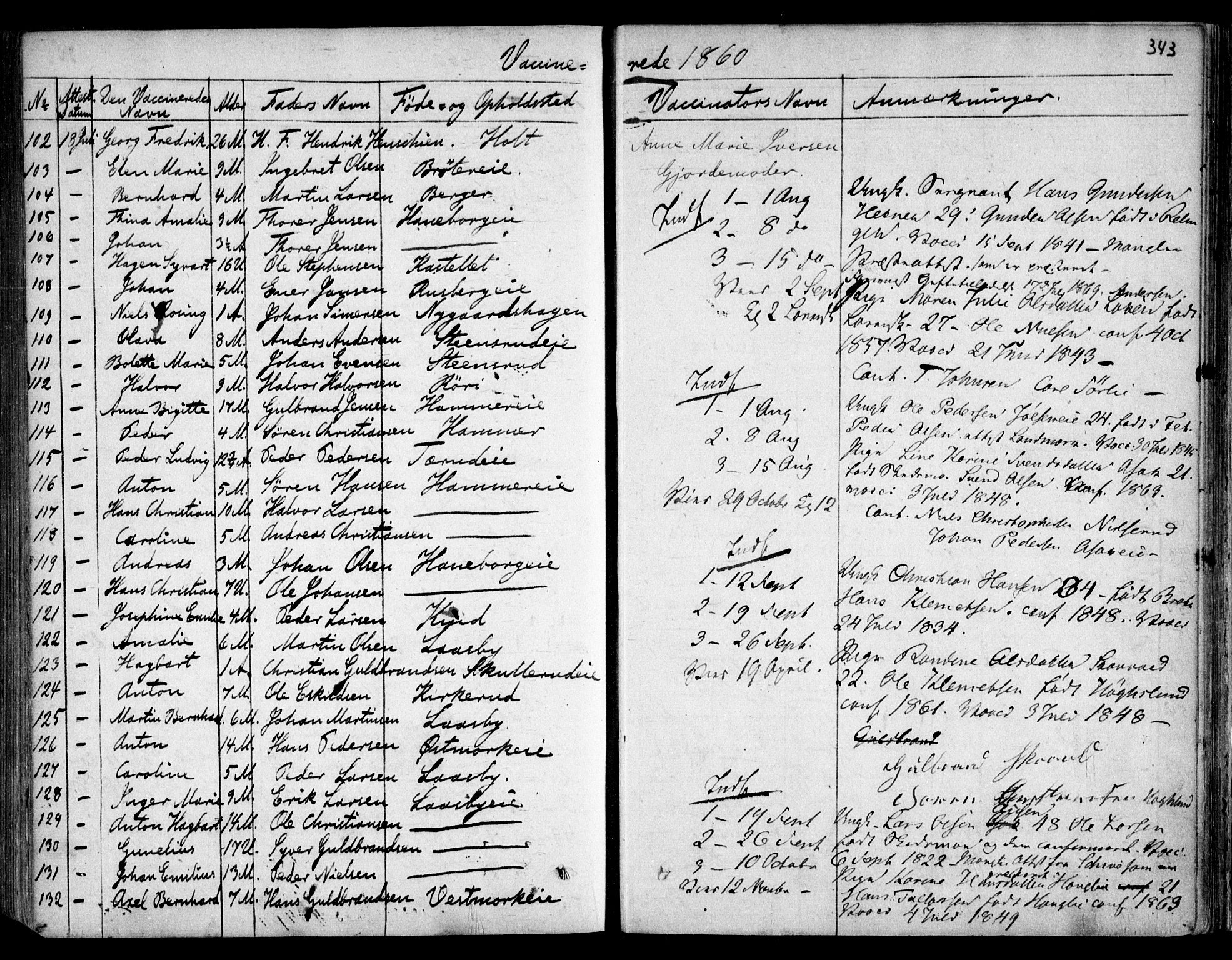 Skedsmo prestekontor Kirkebøker, SAO/A-10033a/F/Fa/L0010: Parish register (official) no. I 10, 1854-1865, p. 343