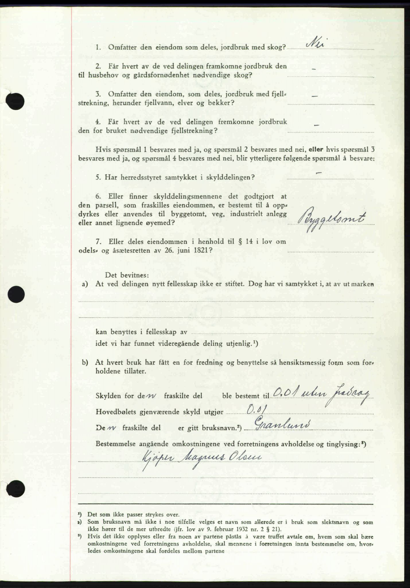 Toten tingrett, SAH/TING-006/H/Hb/Hbc/L0020: Mortgage book no. Hbc-20, 1948-1948, Diary no: : 2208/1948
