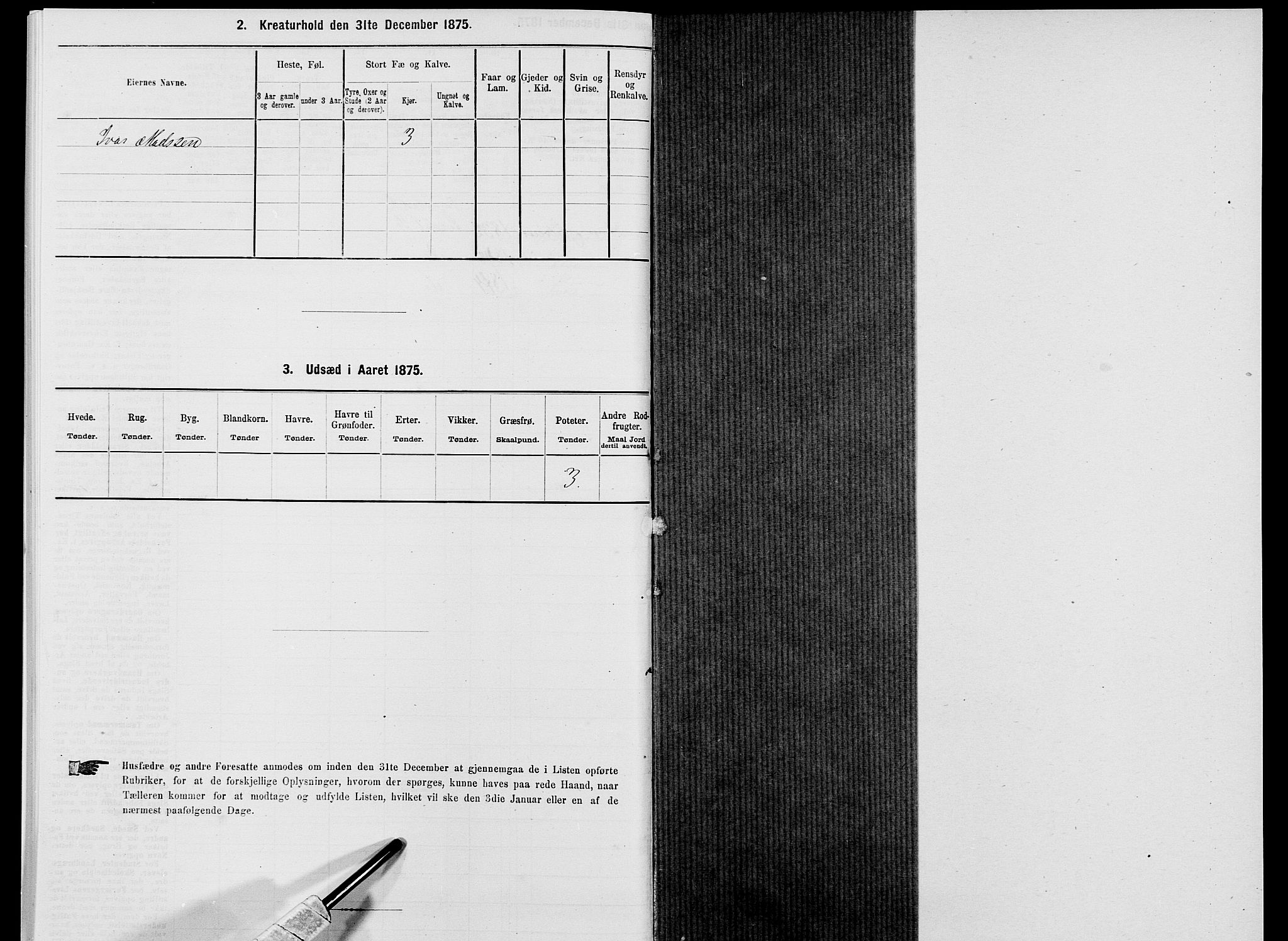 SAK, 1875 census for 1046P Sirdal, 1875, p. 135