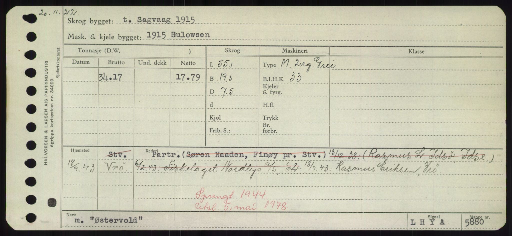 Sjøfartsdirektoratet med forløpere, Skipsmålingen, RA/S-1627/H/Hd/L0041: Fartøy, Vi-Ås, p. 559