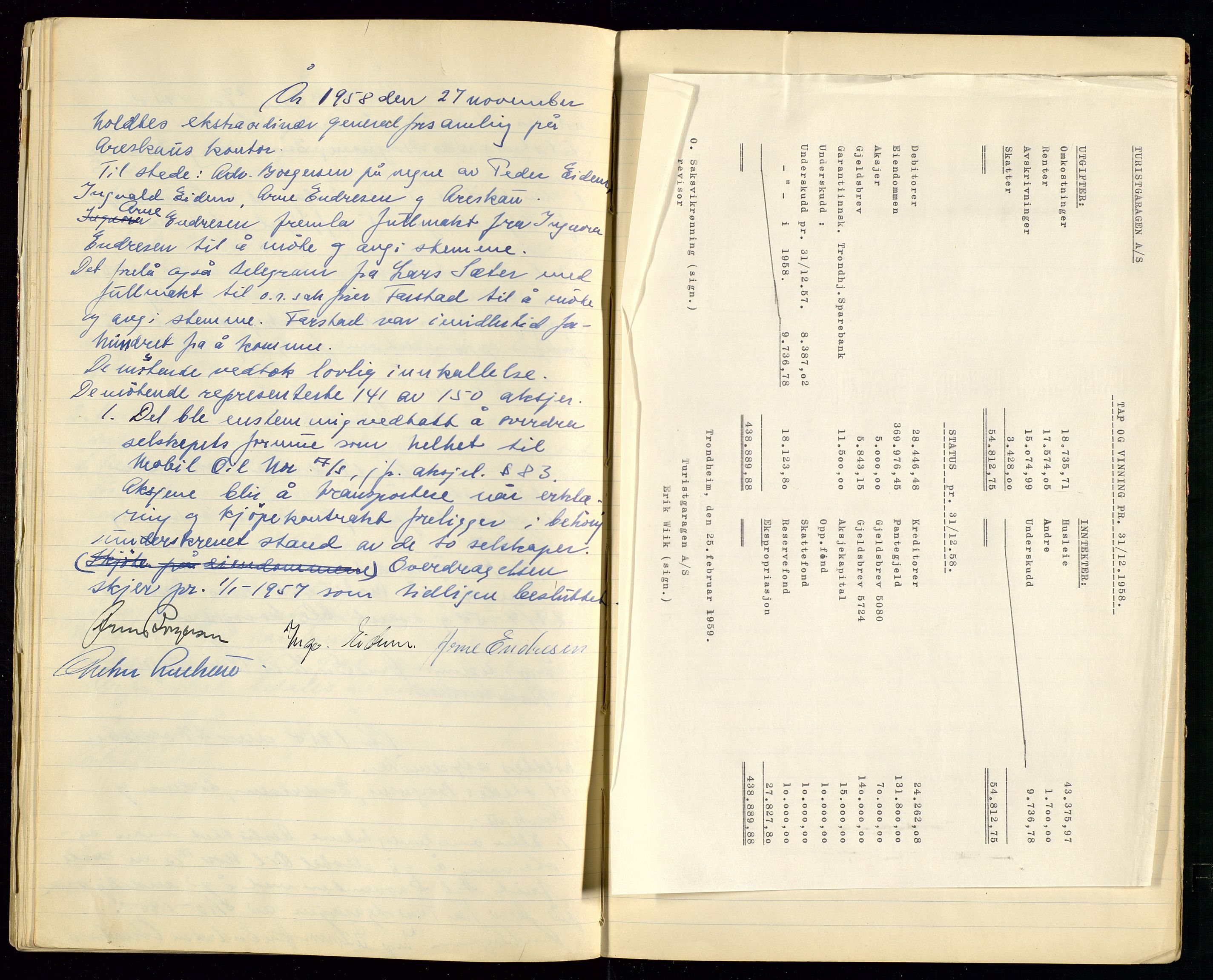 PA 1515 - Turistgarasjen A/S, AV/SAST-A-101920/A/L0001: Forhandlingsprotokoll, 1937-1958, p. 48