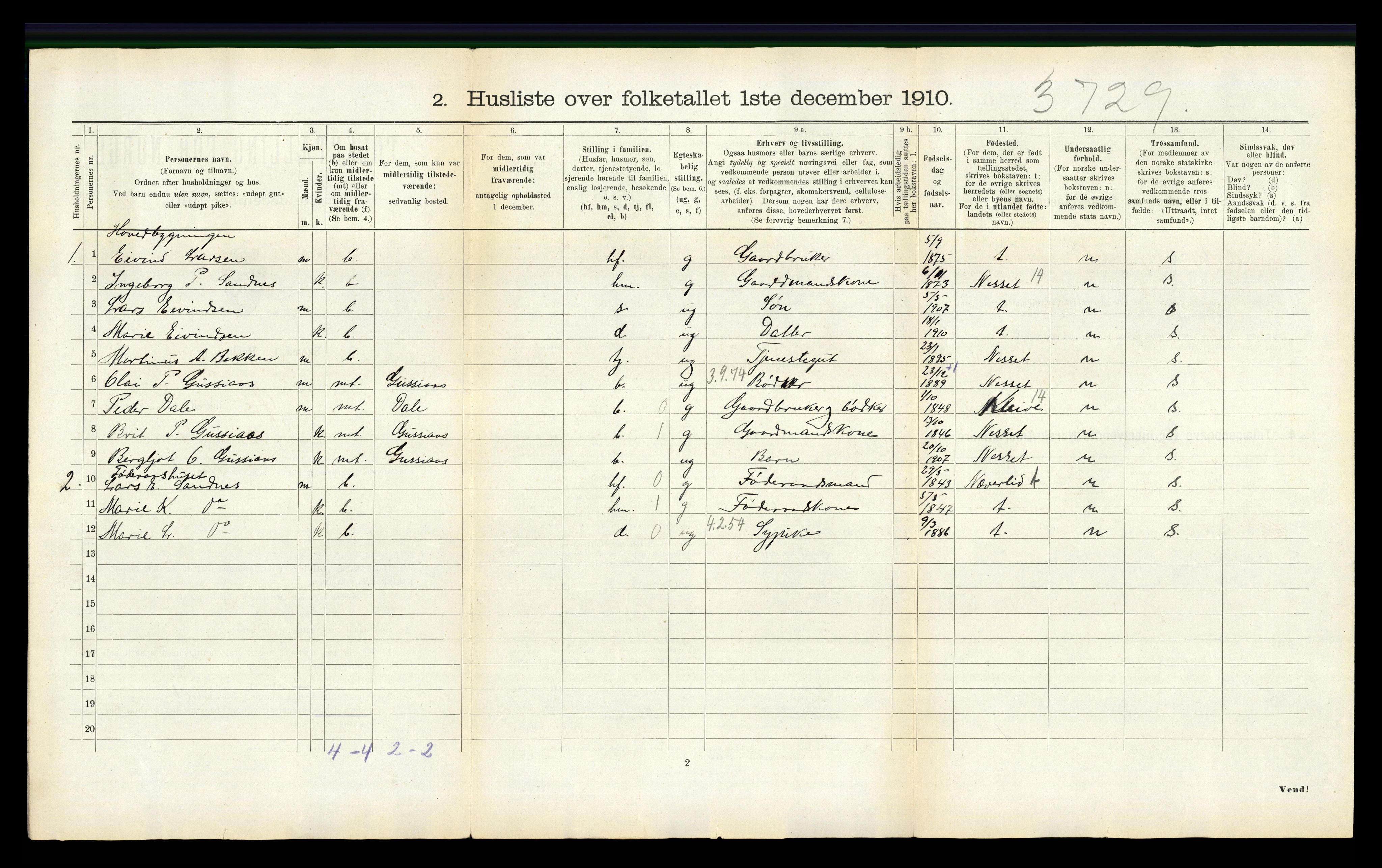 RA, 1910 census for Øre, 1910, p. 118