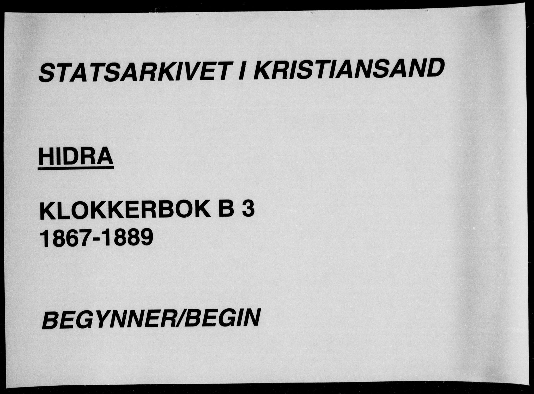 Flekkefjord sokneprestkontor, SAK/1111-0012/F/Fb/Fbb/L0003: Parish register (copy) no. B 3, 1867-1889