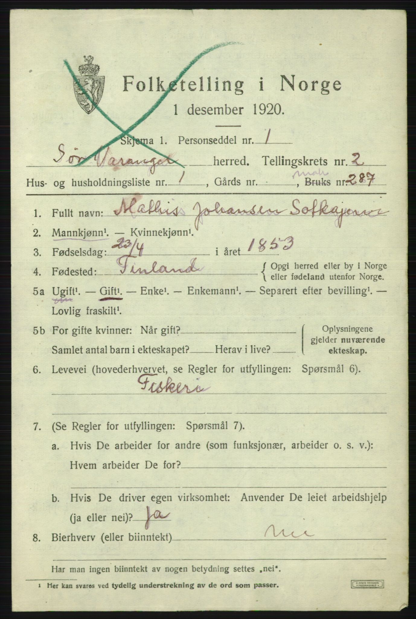 SATØ, 1920 census for Sør-Varanger, 1920, p. 1959