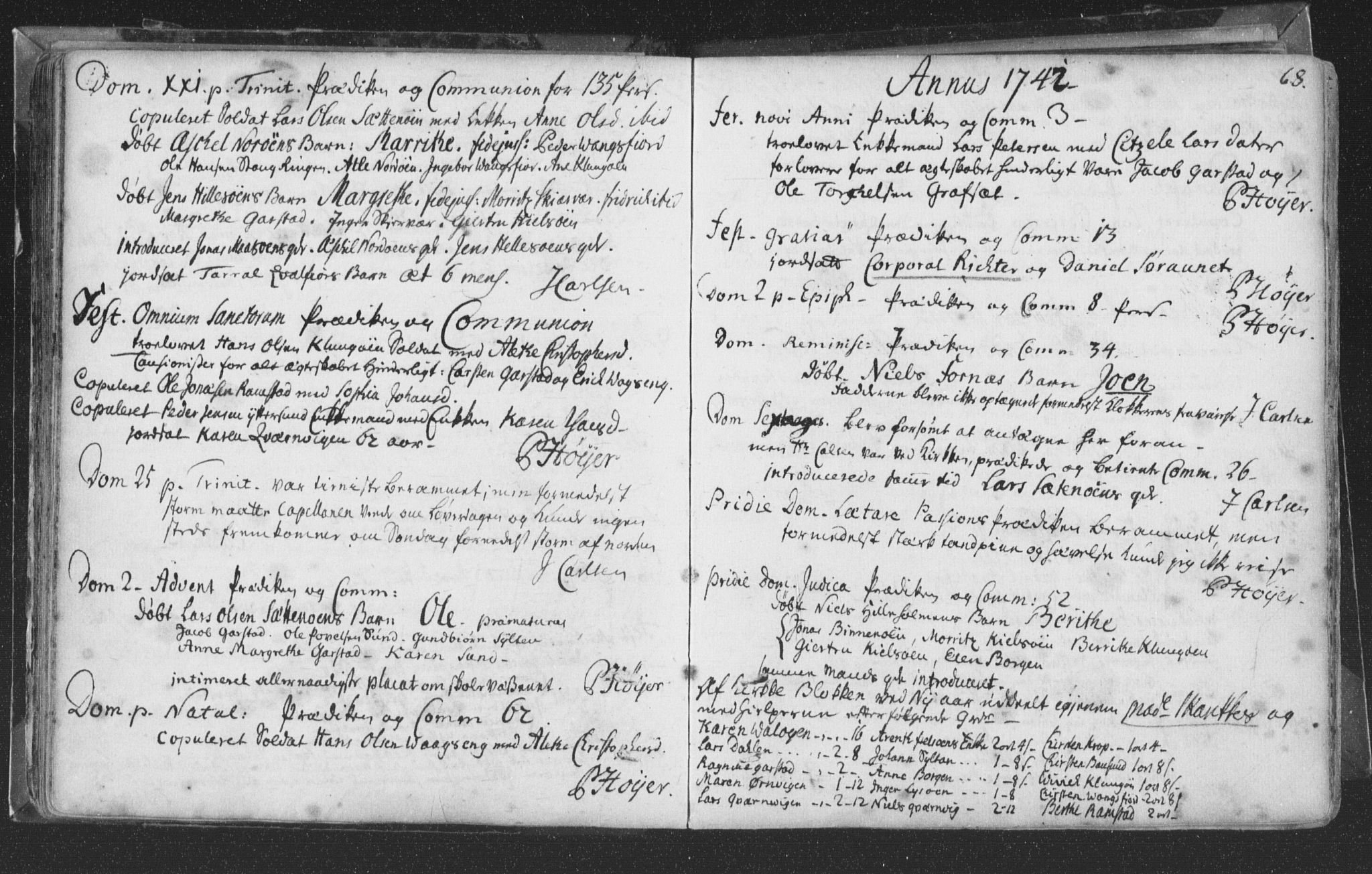 Ministerialprotokoller, klokkerbøker og fødselsregistre - Nord-Trøndelag, SAT/A-1458/786/L0685: Parish register (official) no. 786A01, 1710-1798, p. 68