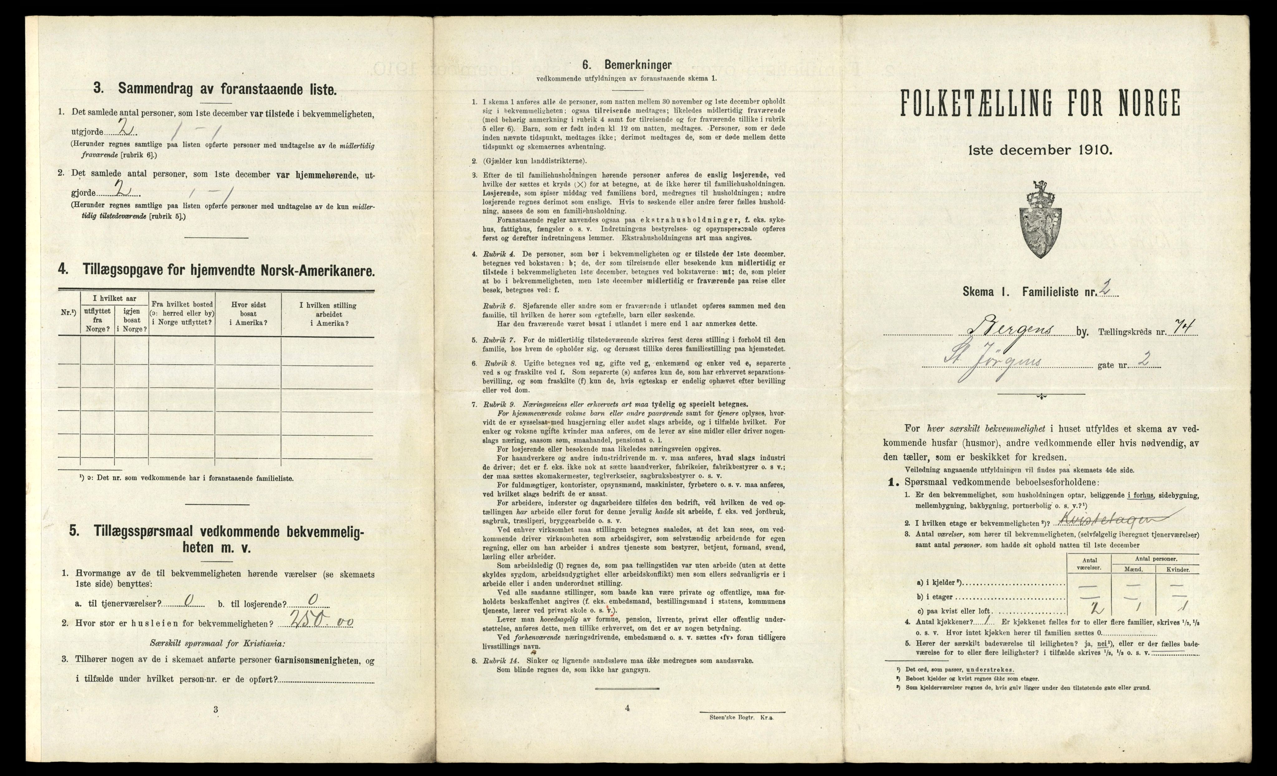 RA, 1910 census for Bergen, 1910, p. 25673