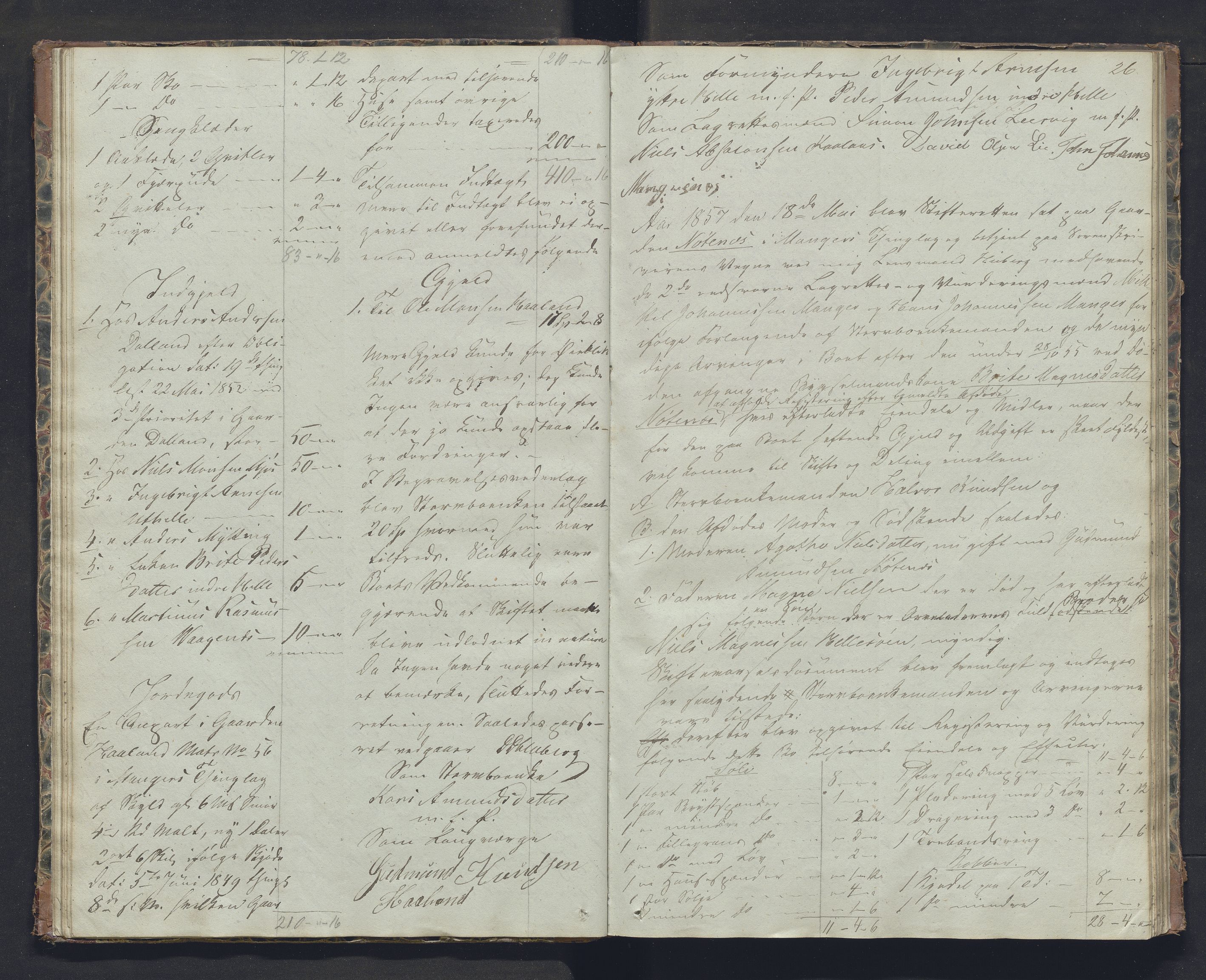 Nordhordland sorenskrivar, SAB/A-2901/1/H/Hb/L0019: Registreringsprotokollar, 1856-1859, p. 26