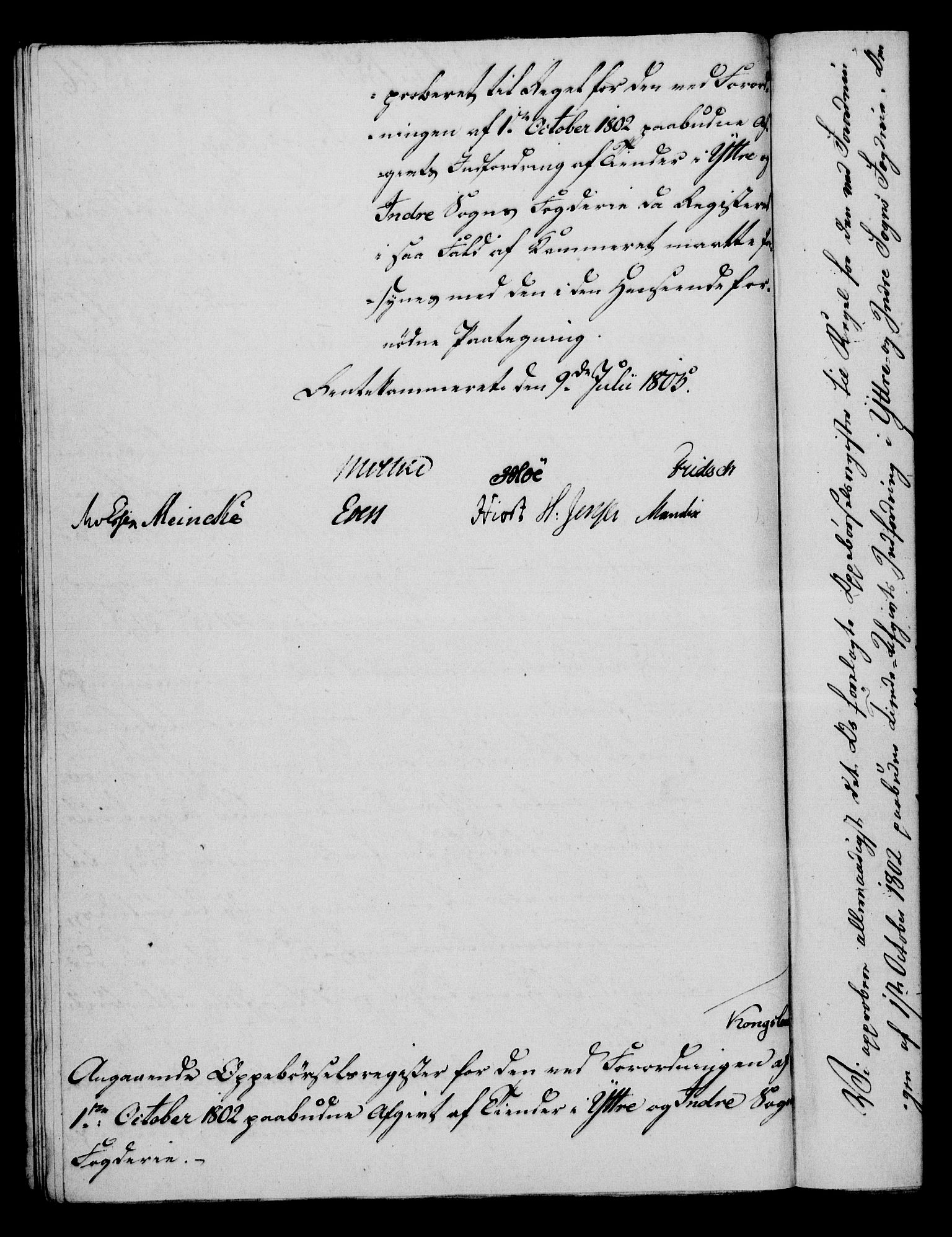 Rentekammeret, Kammerkanselliet, RA/EA-3111/G/Gf/Gfa/L0087: Norsk relasjons- og resolusjonsprotokoll (merket RK 52.87), 1805, p. 379