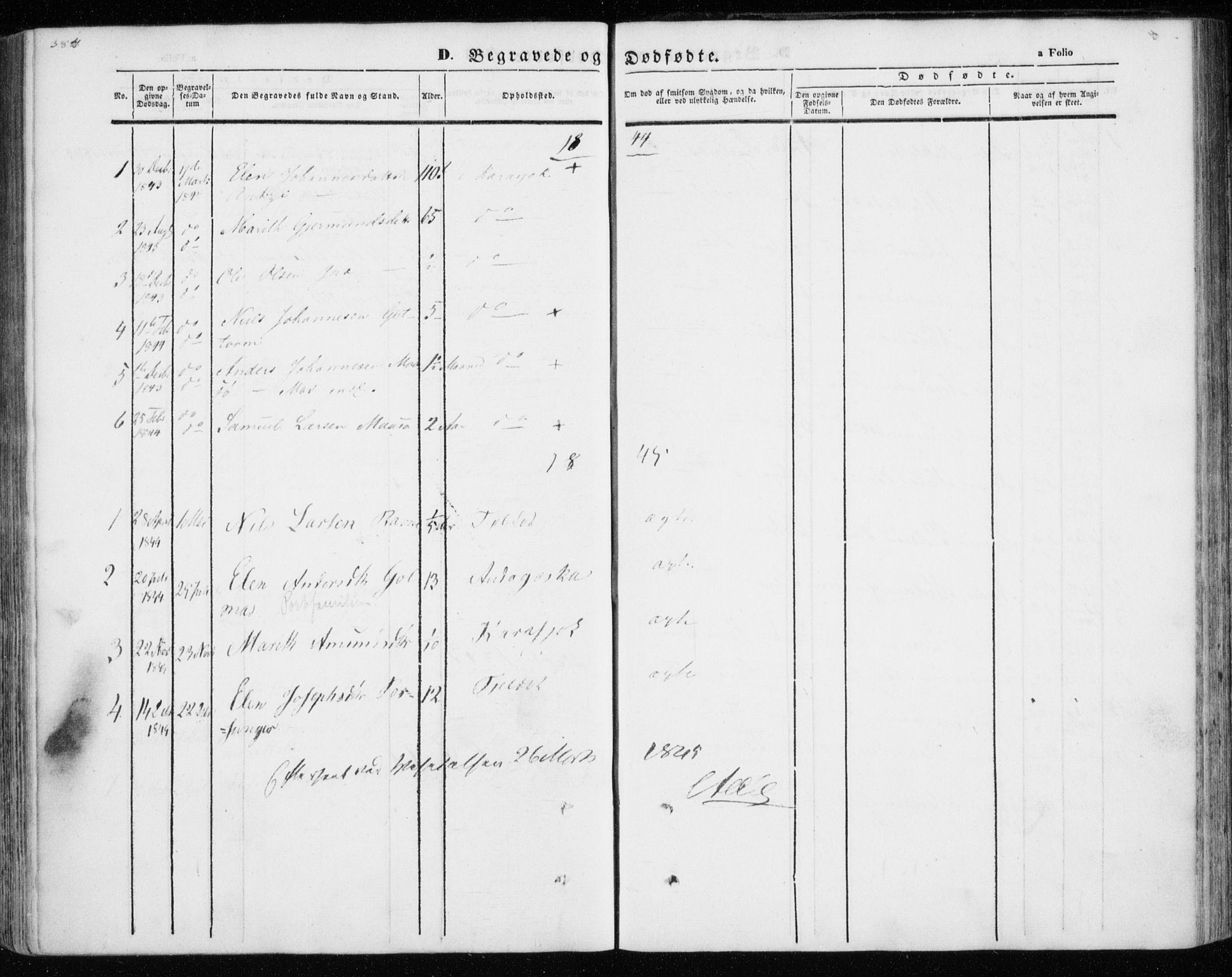 Kistrand/Porsanger sokneprestembete, SATØ/S-1351/H/Ha/L0012.kirke: Parish register (official) no. 12, 1843-1871, p. 384-385