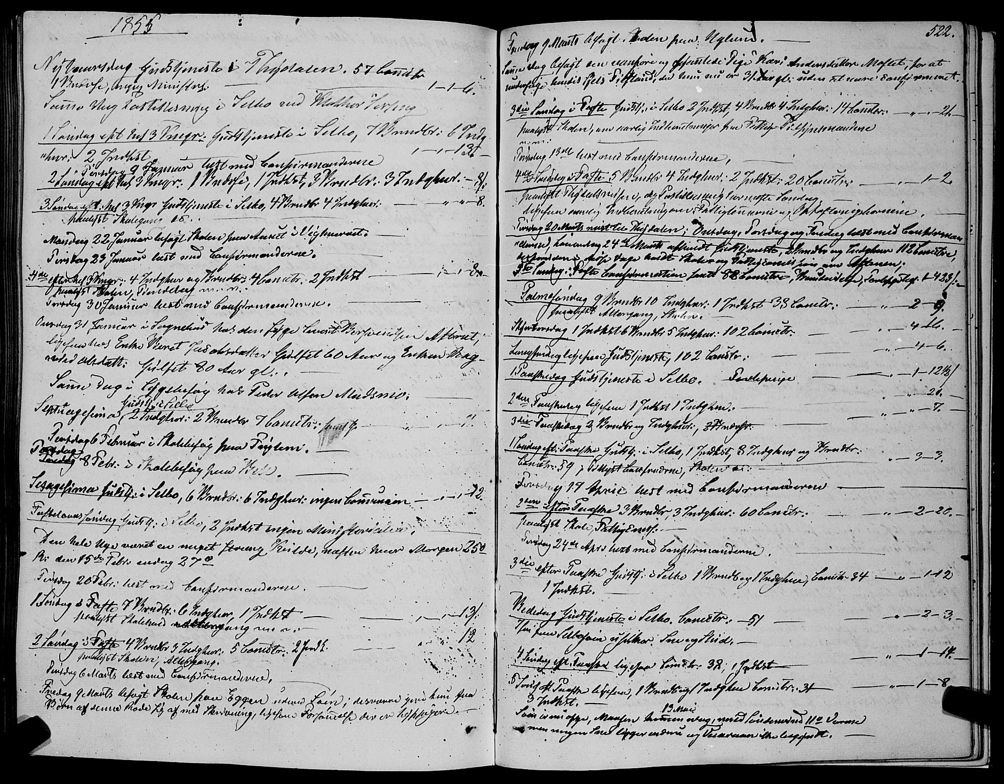 Ministerialprotokoller, klokkerbøker og fødselsregistre - Sør-Trøndelag, SAT/A-1456/695/L1145: Parish register (official) no. 695A06 /1, 1843-1859, p. 522