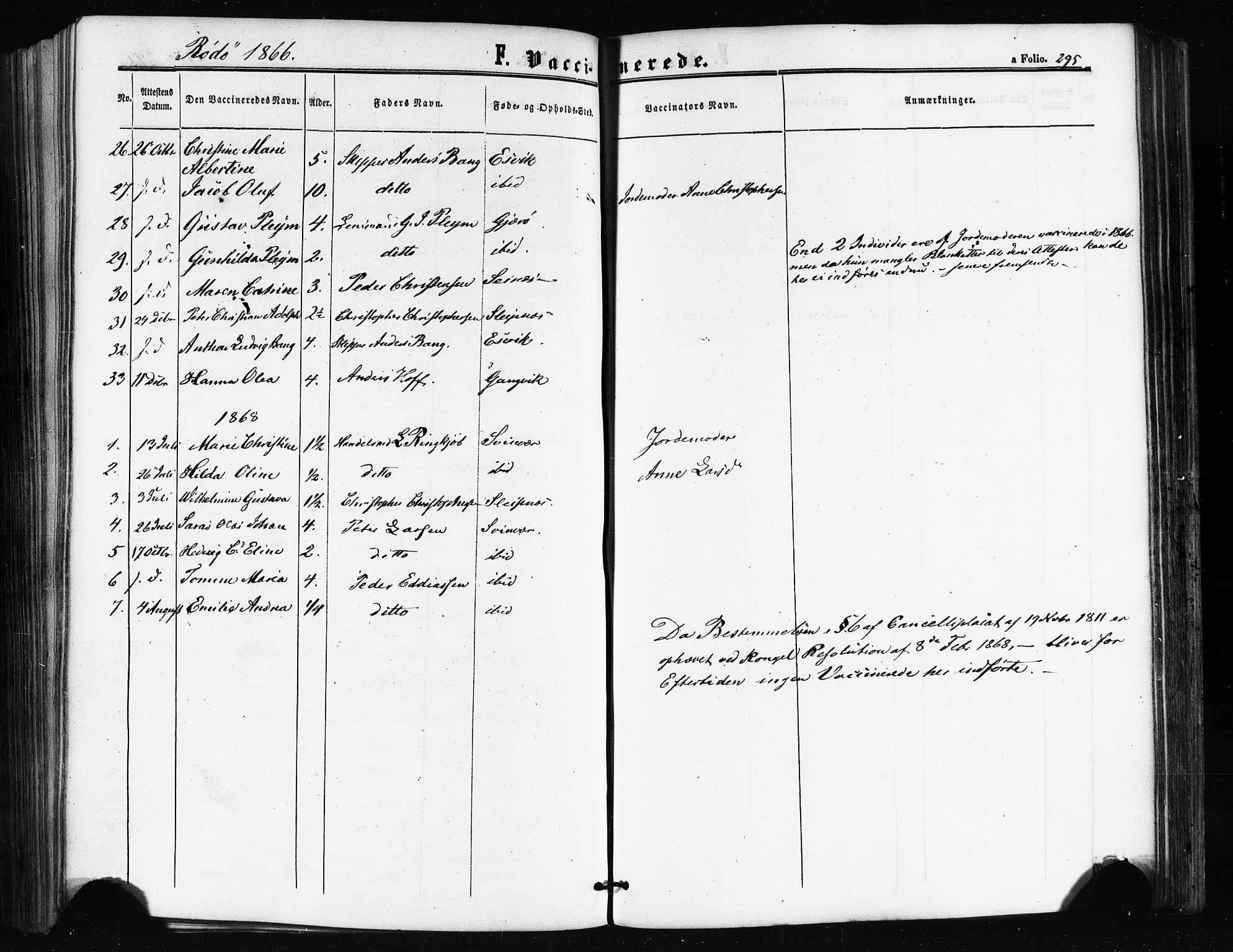 Ministerialprotokoller, klokkerbøker og fødselsregistre - Nordland, SAT/A-1459/841/L0607: Parish register (official) no. 841A11 /1, 1863-1877, p. 295