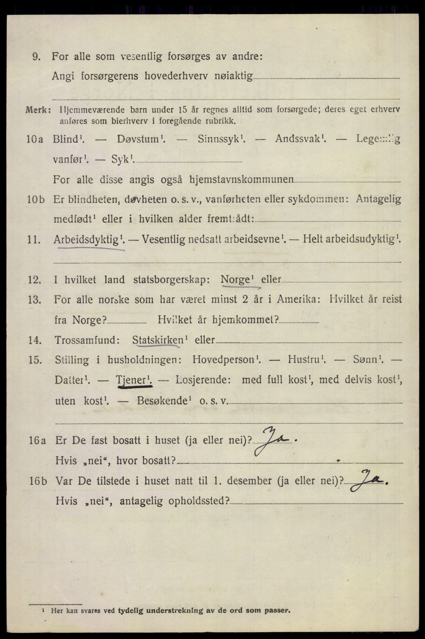 SAKO, 1920 census for Sem, 1920, p. 10306