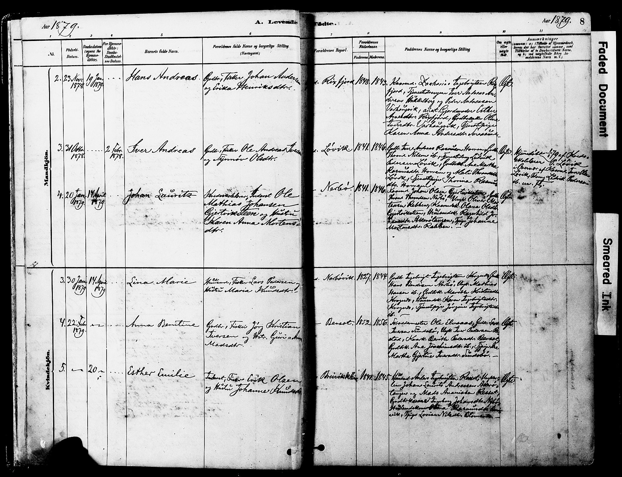 Ministerialprotokoller, klokkerbøker og fødselsregistre - Møre og Romsdal, SAT/A-1454/560/L0721: Parish register (official) no. 560A05, 1878-1917, p. 8