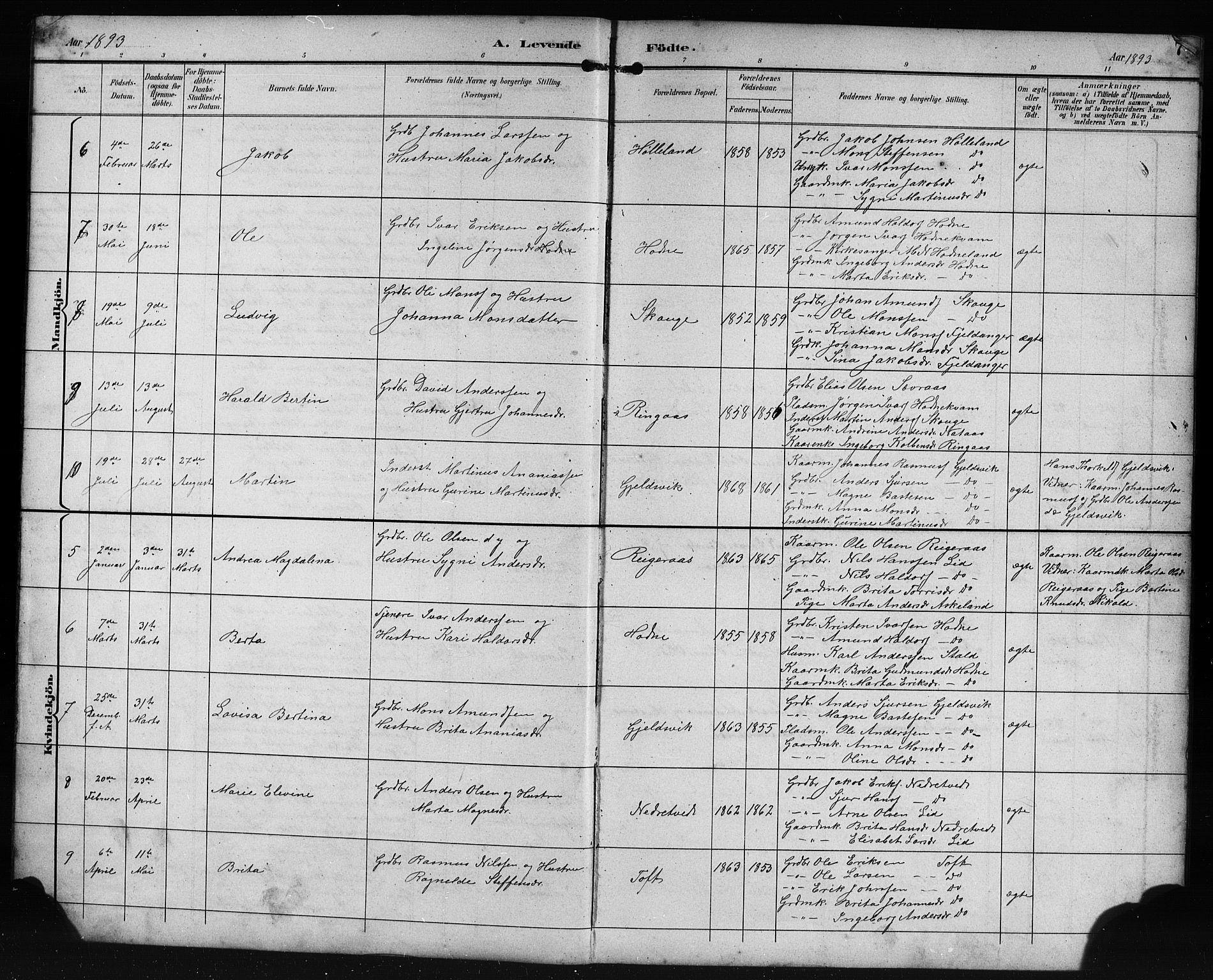 Lindås Sokneprestembete, SAB/A-76701/H/Hab: Parish register (copy) no. E 3, 1892-1905, p. 7