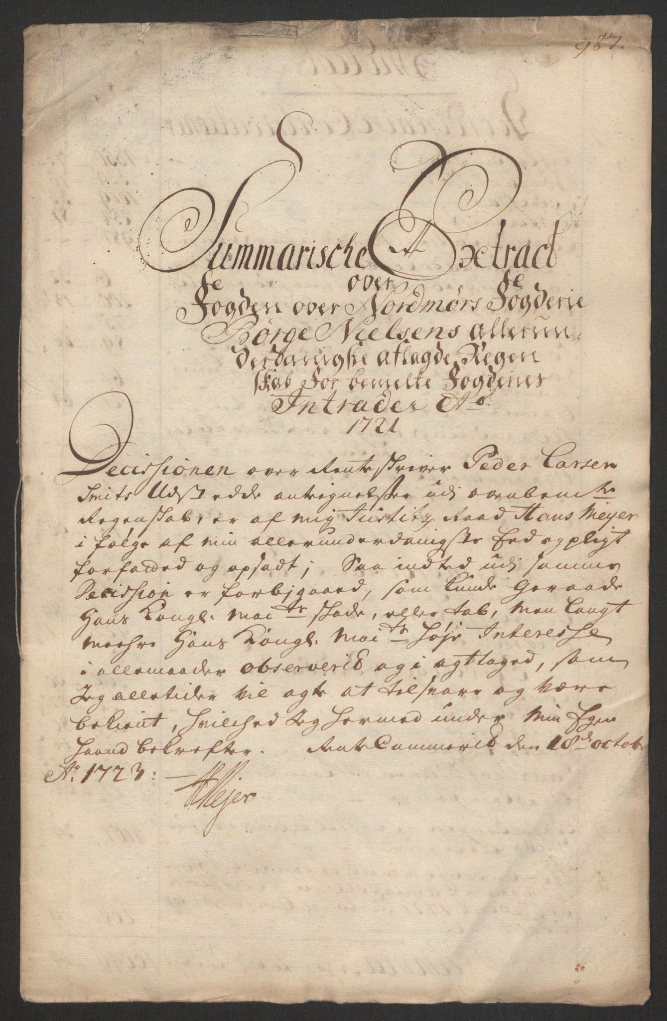 Rentekammeret inntil 1814, Reviderte regnskaper, Fogderegnskap, RA/EA-4092/R56/L3754: Fogderegnskap Nordmøre, 1721, p. 15