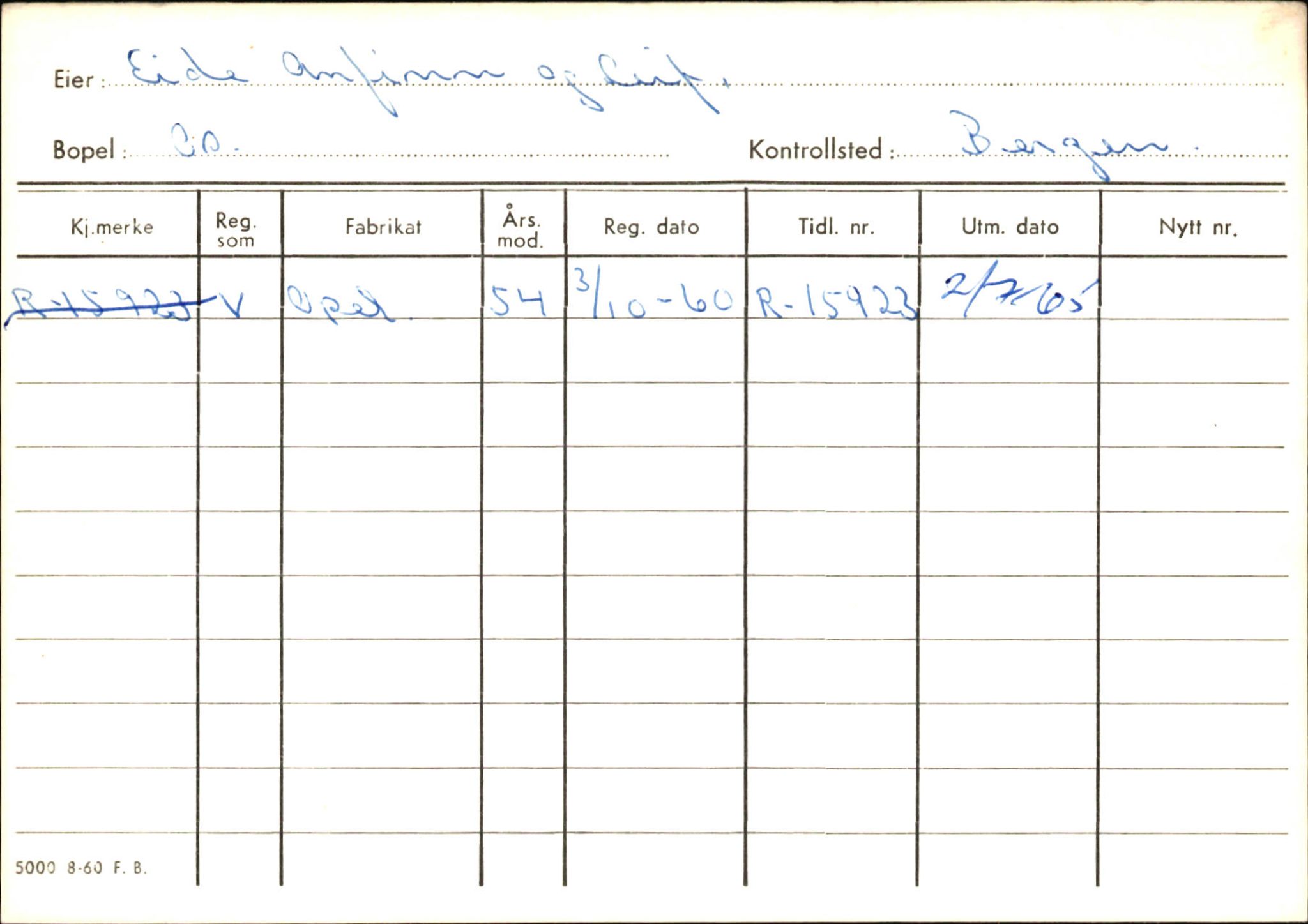 Statens vegvesen, Hordaland vegkontor, AV/SAB-A-5201/2/Ha/L0010: R-eierkort E, 1920-1971, p. 21